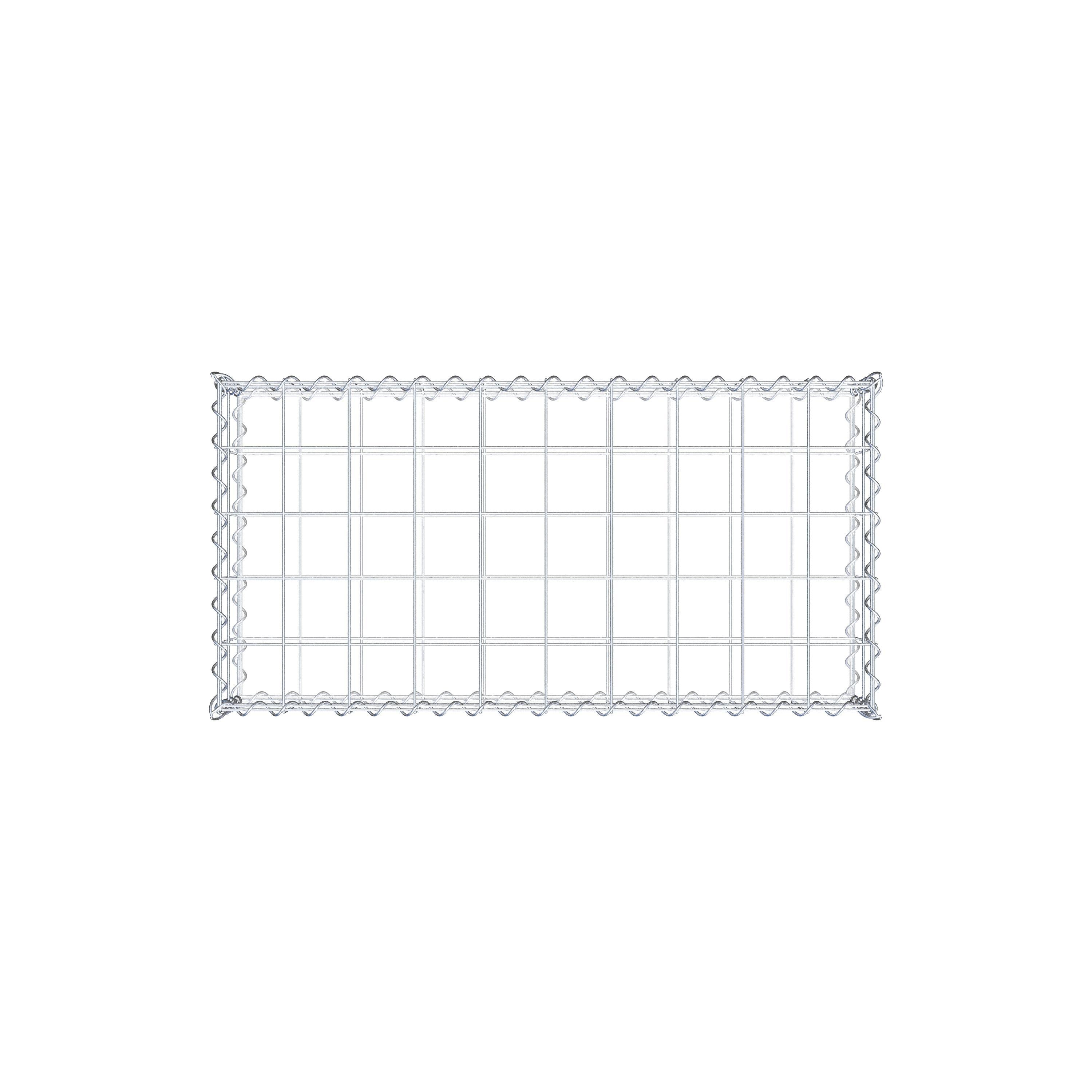 Gabbione 100 cm x 20 cm x 50 cm (L x H x P), maglia 10 cm x 10 cm, spirale