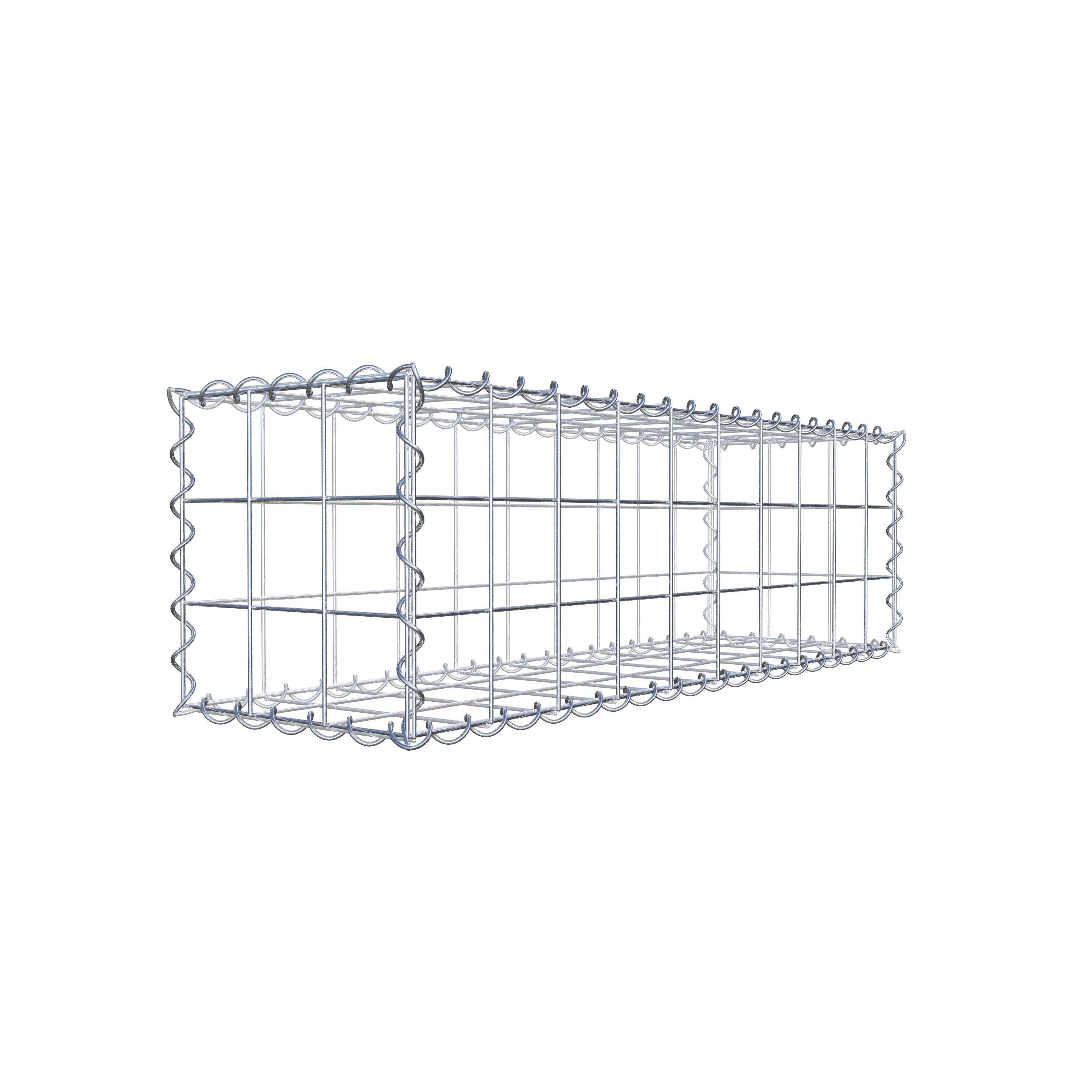 Gabion 100 cm x 30 cm x 30 cm (L x H x D), maskstorlek 10 cm x 10 cm, spiral