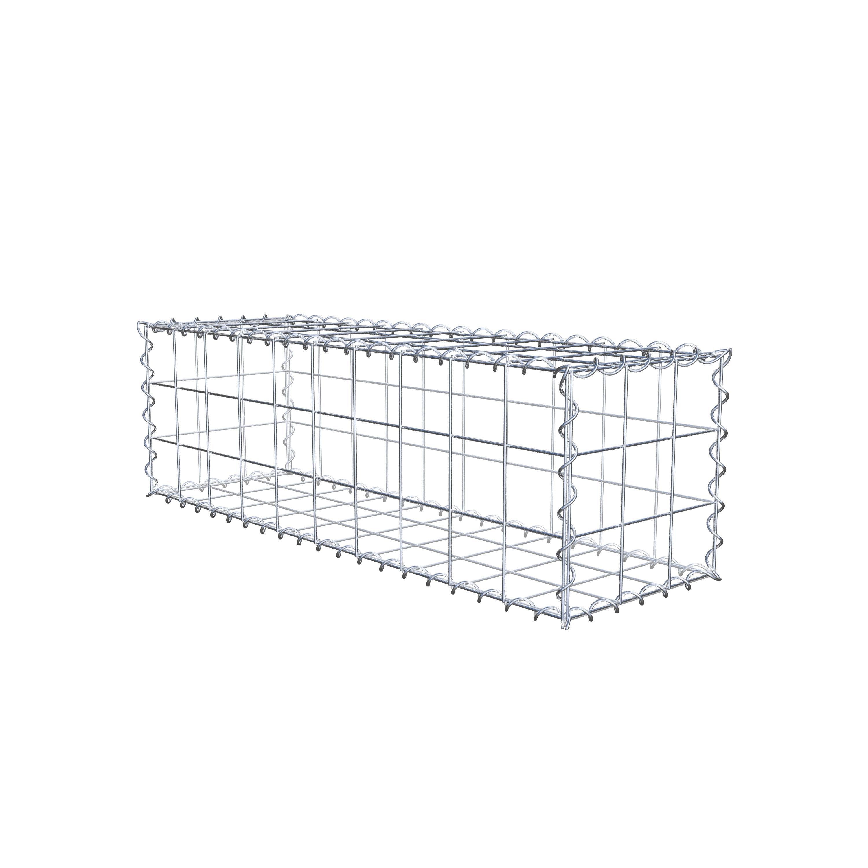Gabion 100 cm x 30 cm x 30 cm (L x H x D), maskstorlek 10 cm x 10 cm, spiral