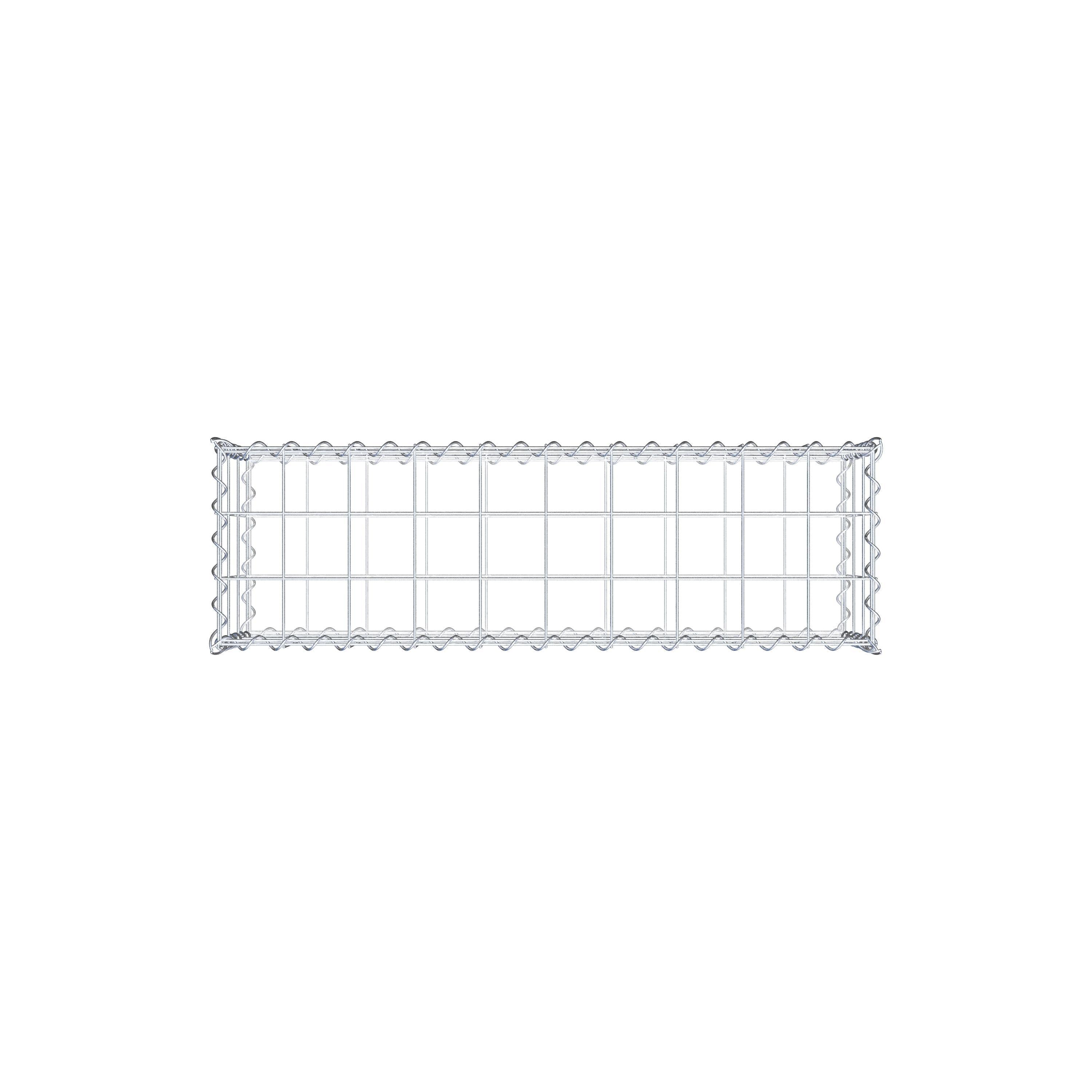 Gabion 100 cm x 30 cm x 30 cm (L x H x D), maskstorlek 10 cm x 10 cm, spiral