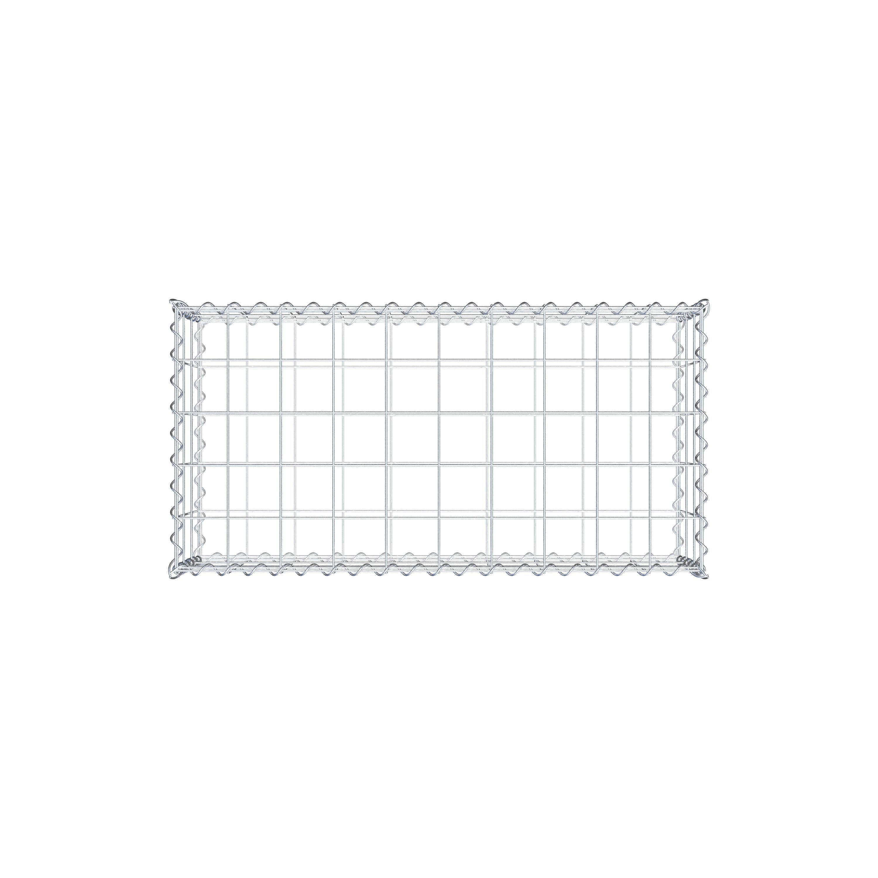 Gabion 100 cm x 30 cm x 50 cm (L x H x D), maskstorlek 10 cm x 10 cm, spiral