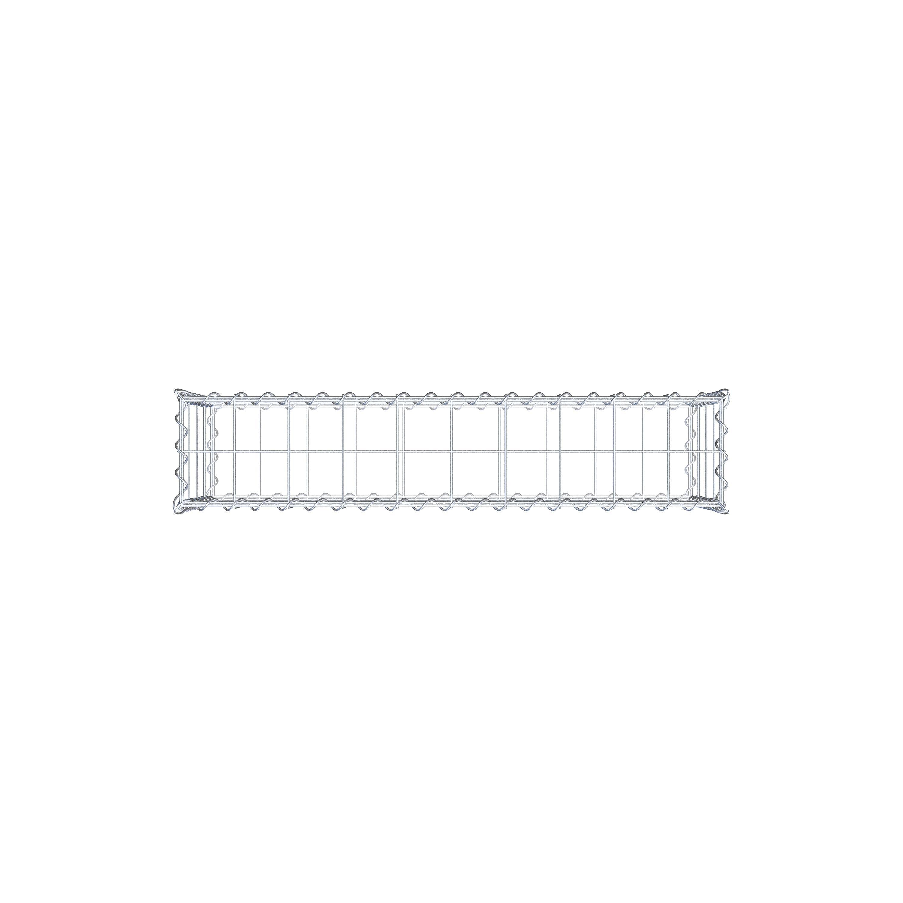 Gabbione 100 cm x 40 cm x 20 cm (L x H x P), maglia 10 cm x 10 cm, spirale