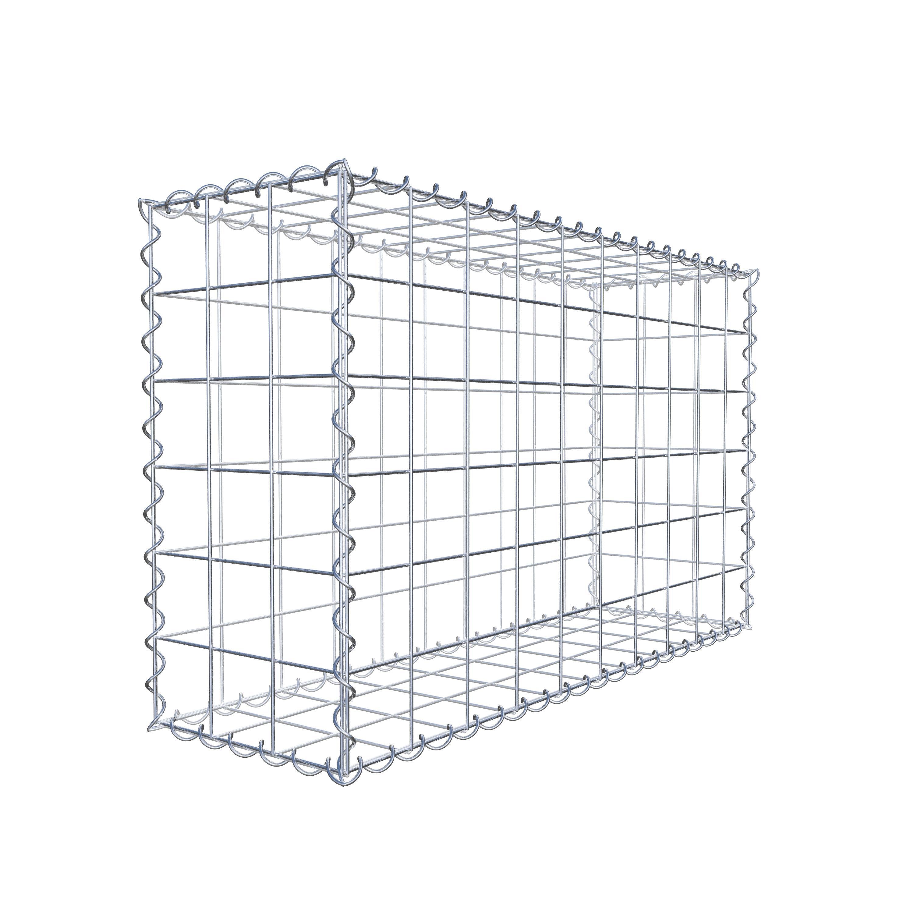 Gabião 100 cm x 60 cm x 30 cm (C x A x P), malhagem 10 cm x 10 cm, espiral