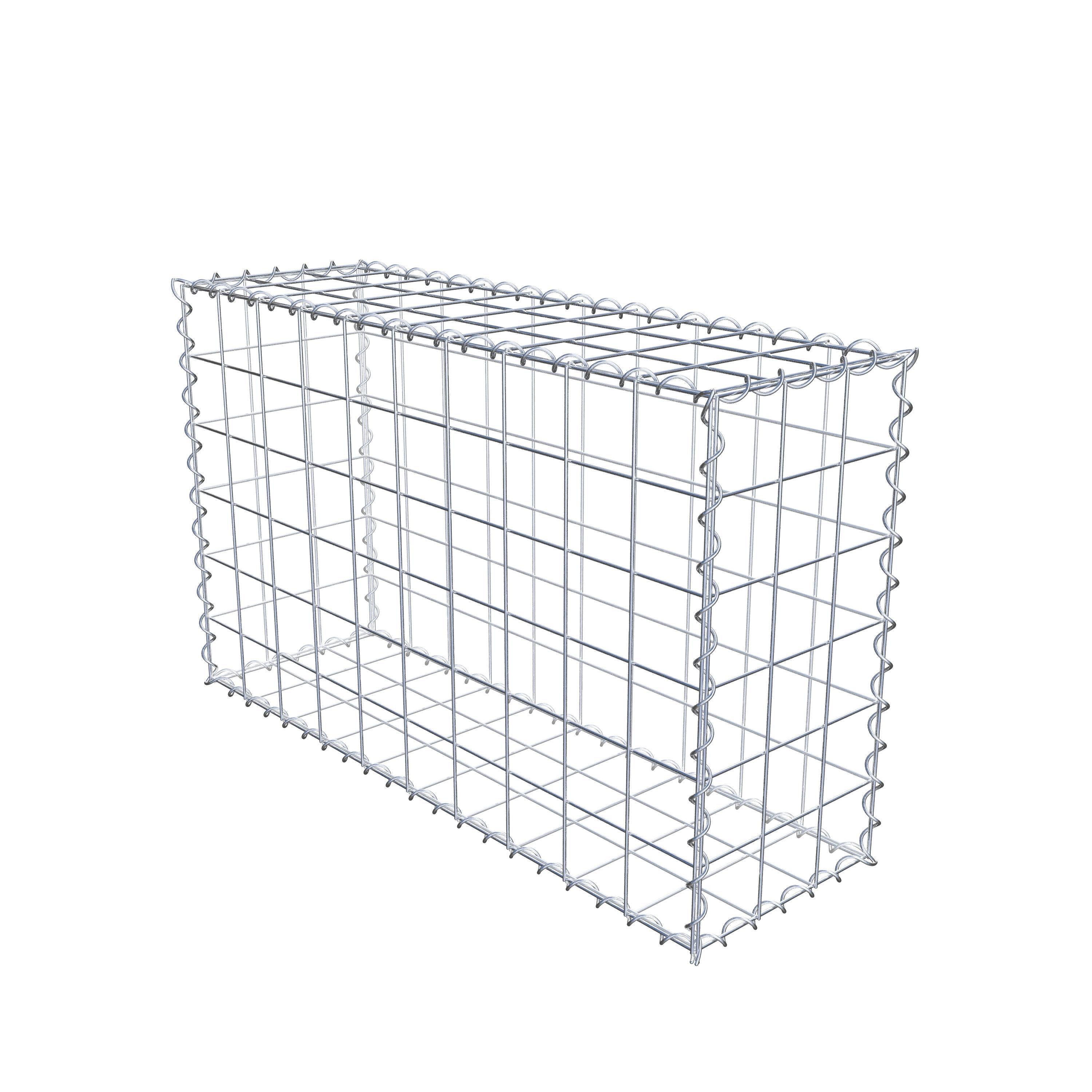 Gabião 100 cm x 60 cm x 30 cm (C x A x P), malhagem 10 cm x 10 cm, espiral