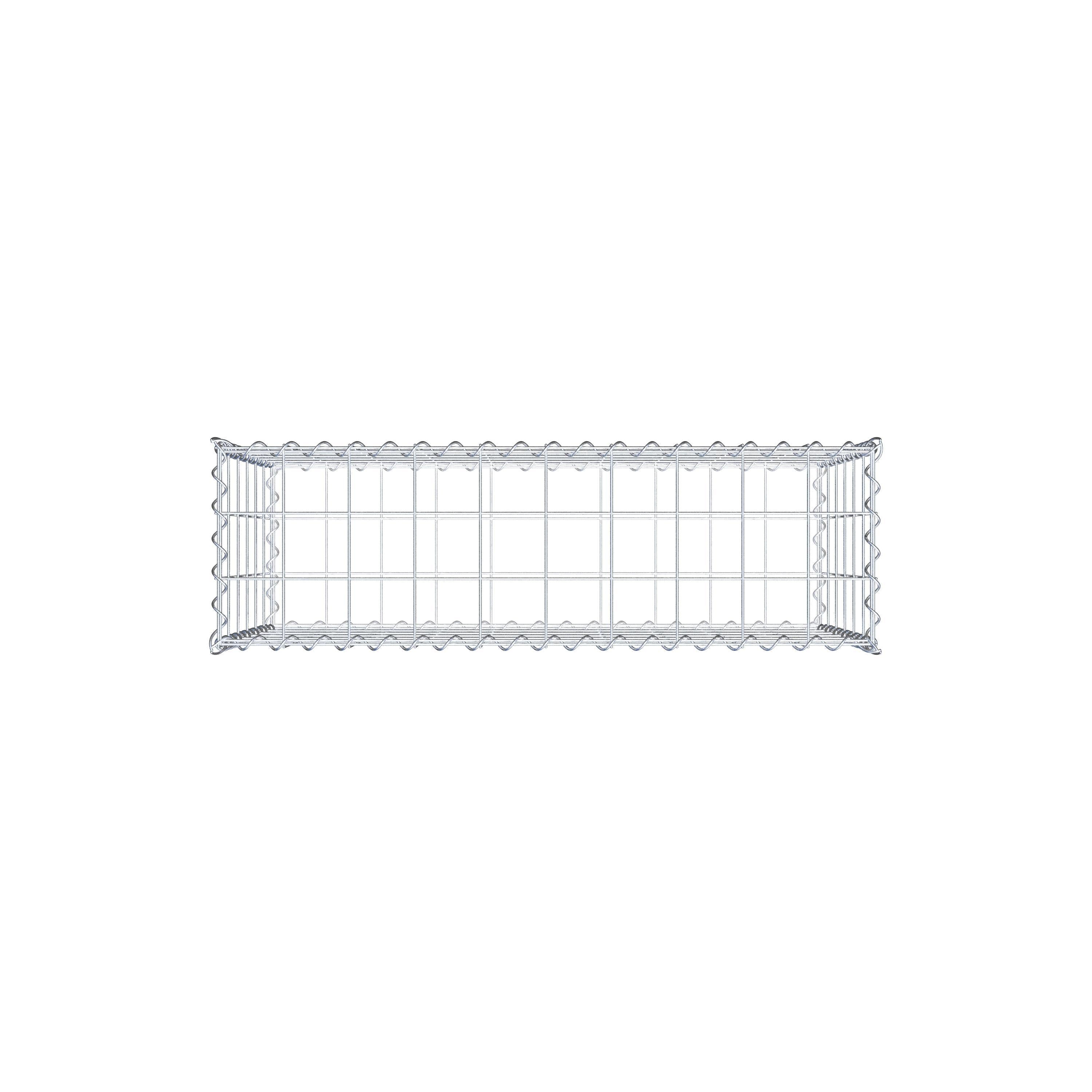 Gabião 100 cm x 60 cm x 30 cm (C x A x P), malhagem 10 cm x 10 cm, espiral