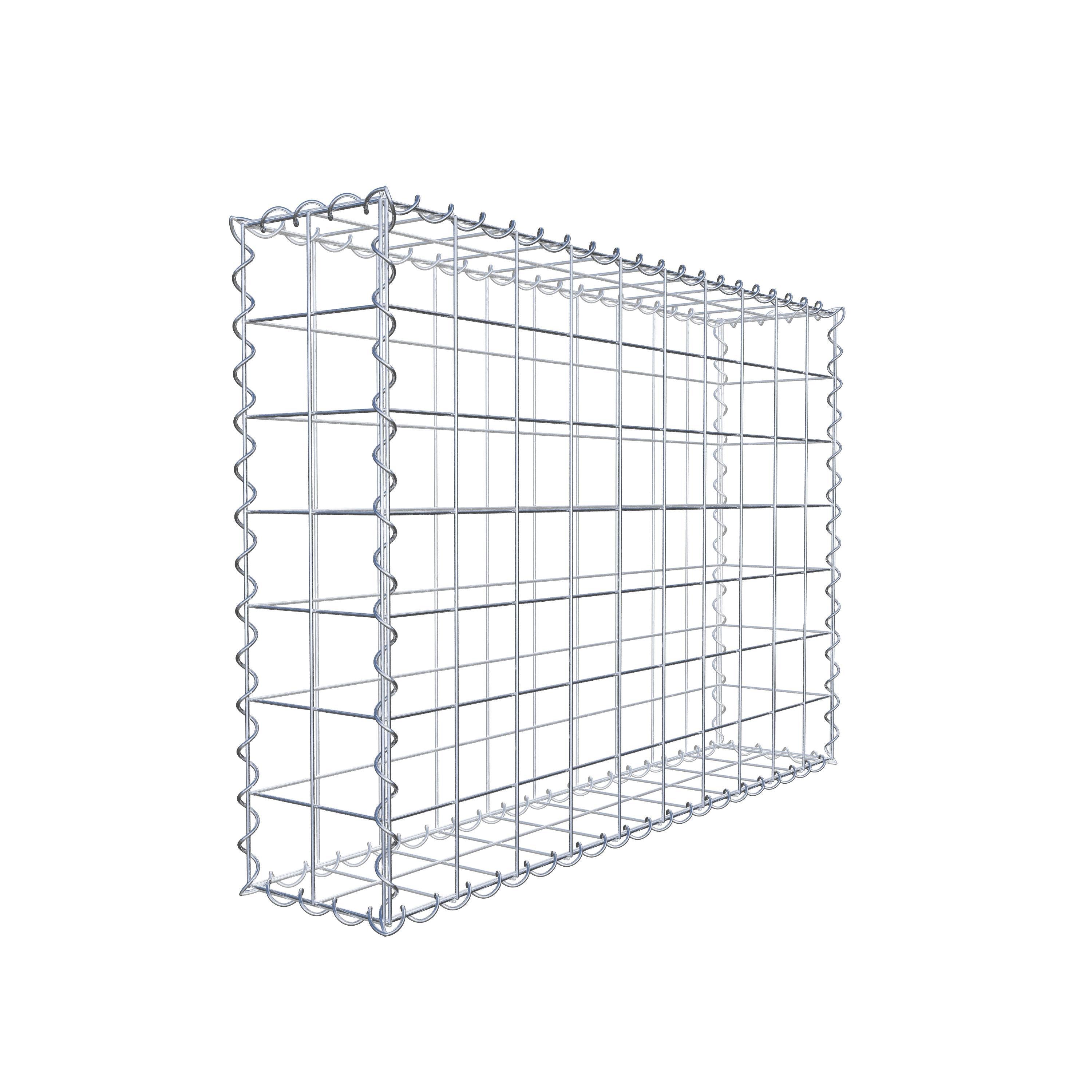 Gabião 100 cm x 70 cm x 20 cm (C x A x P), malhagem 10 cm x 10 cm, espiral