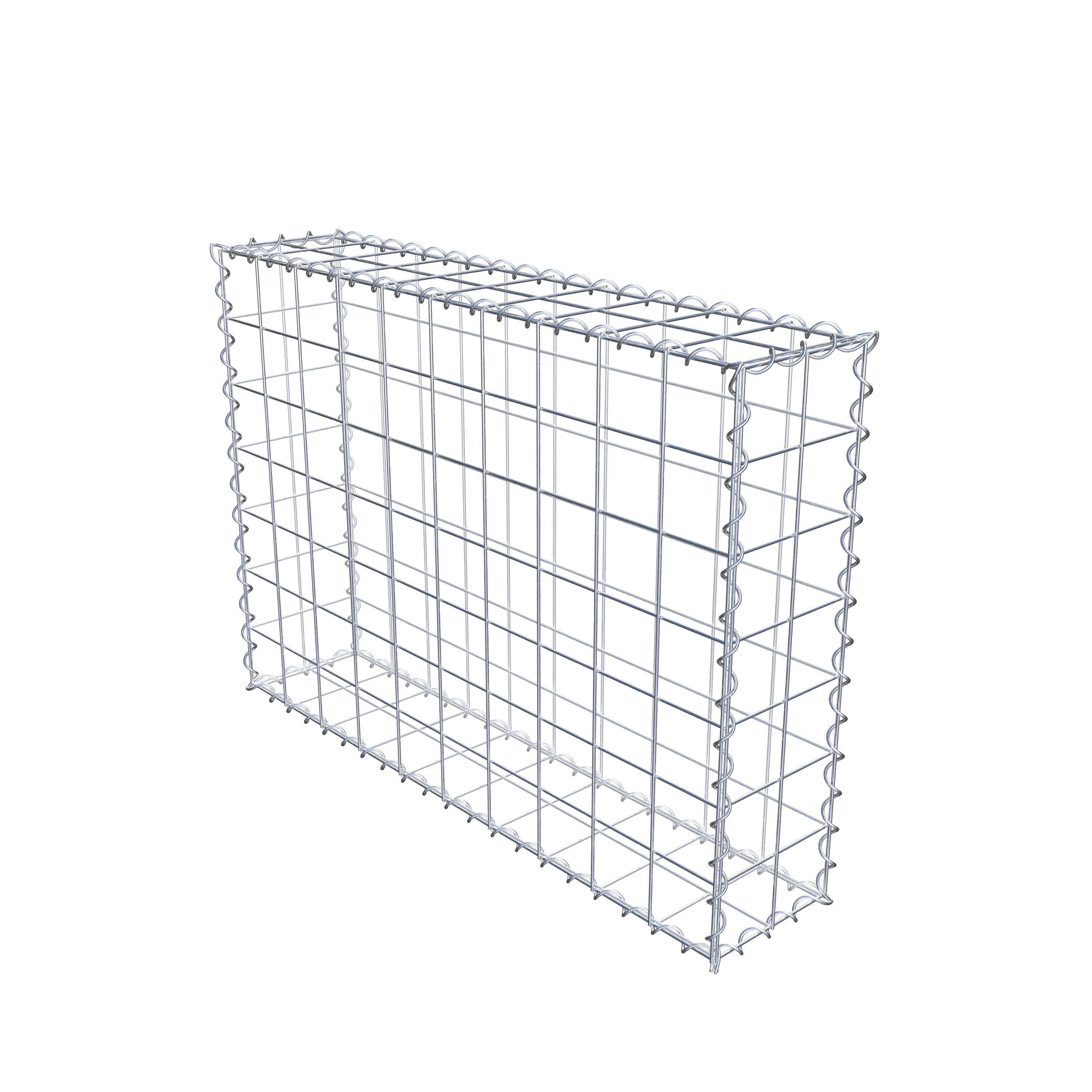 Gabião 100 cm x 70 cm x 20 cm (C x A x P), malhagem 10 cm x 10 cm, espiral