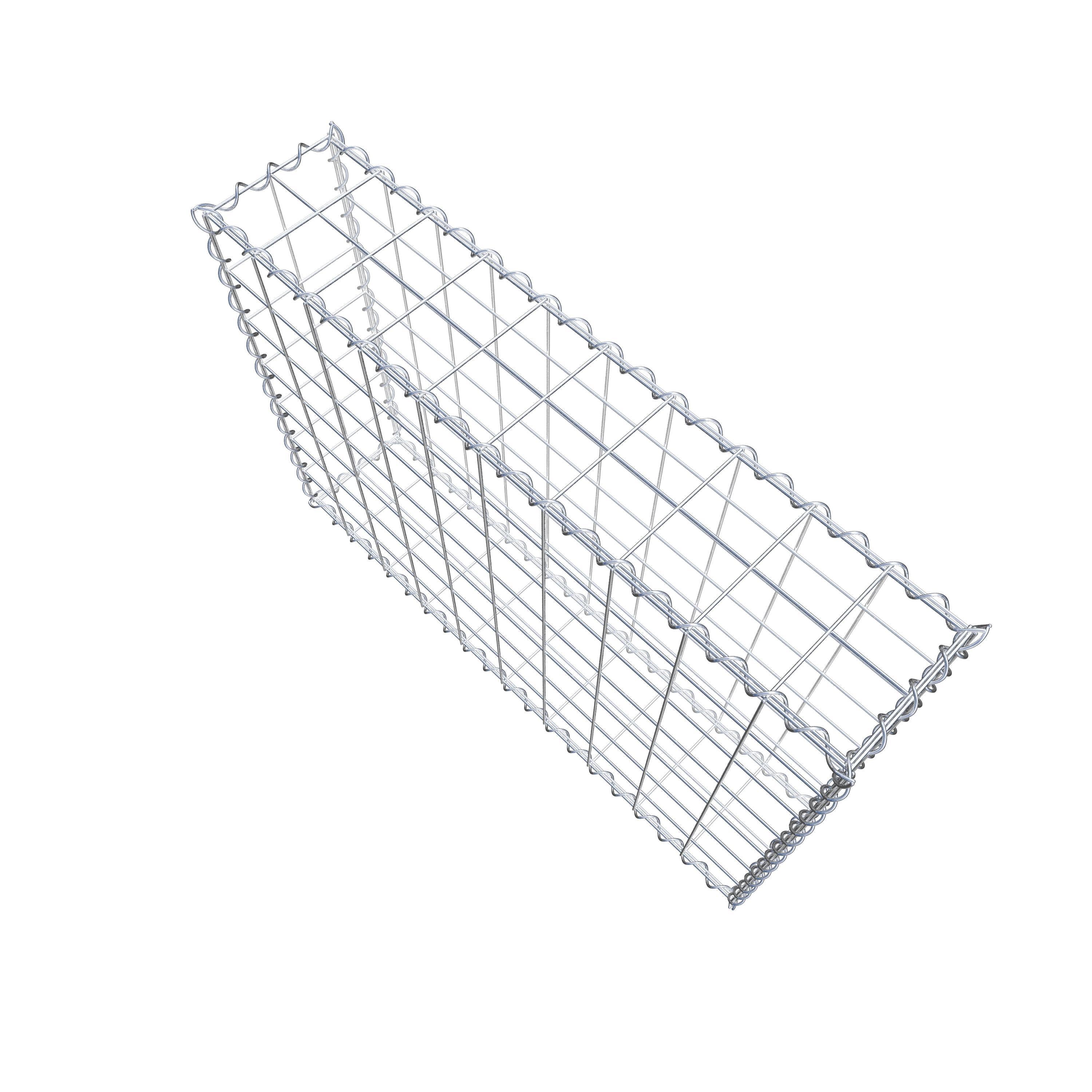 Gabião 100 cm x 70 cm x 20 cm (C x A x P), malhagem 10 cm x 10 cm, espiral