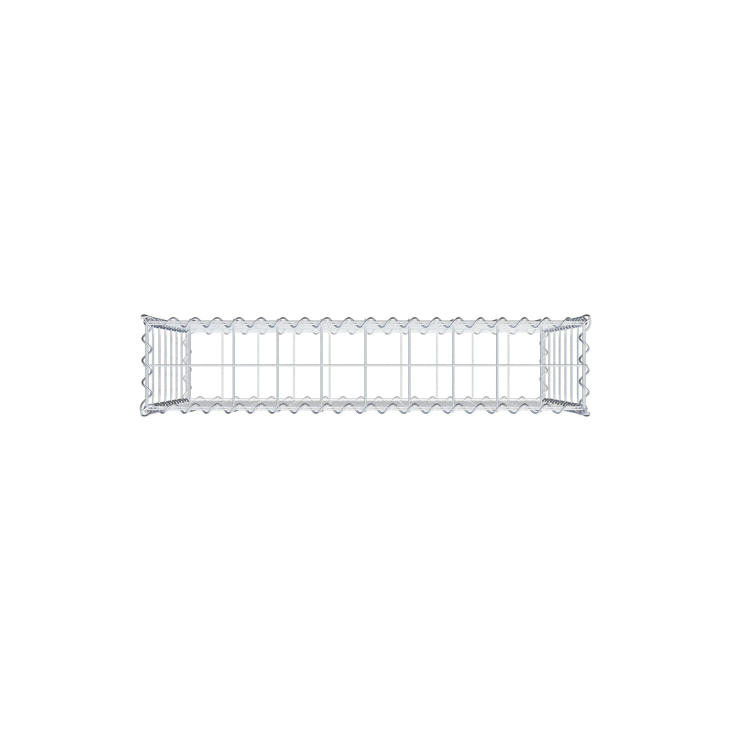 Gabião 100 cm x 70 cm x 20 cm (C x A x P), malhagem 10 cm x 10 cm, espiral
