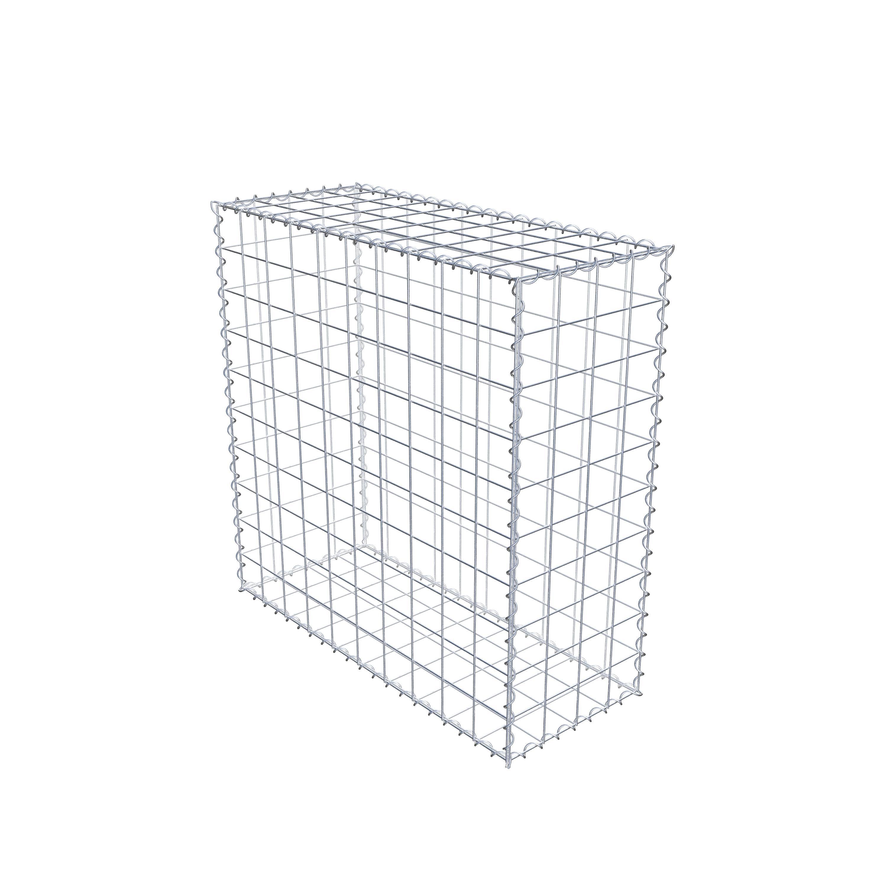 Gabion 100 cm x 100 cm x 40 cm (L x H x D), maskestørrelse 10 cm x 10 cm, spiral