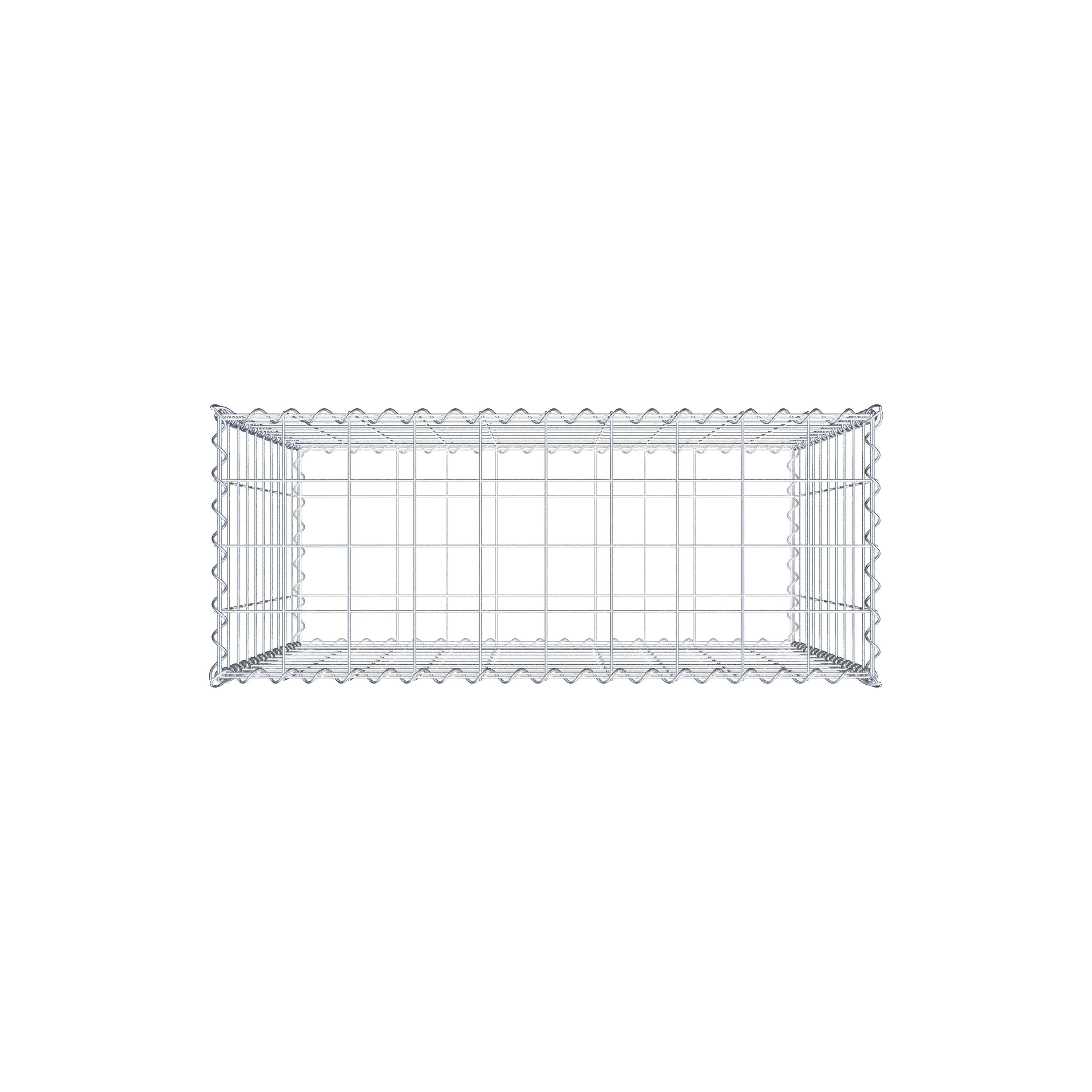 Gabion 100 cm x 100 cm x 40 cm (L x H x D), maskestørrelse 10 cm x 10 cm, spiral