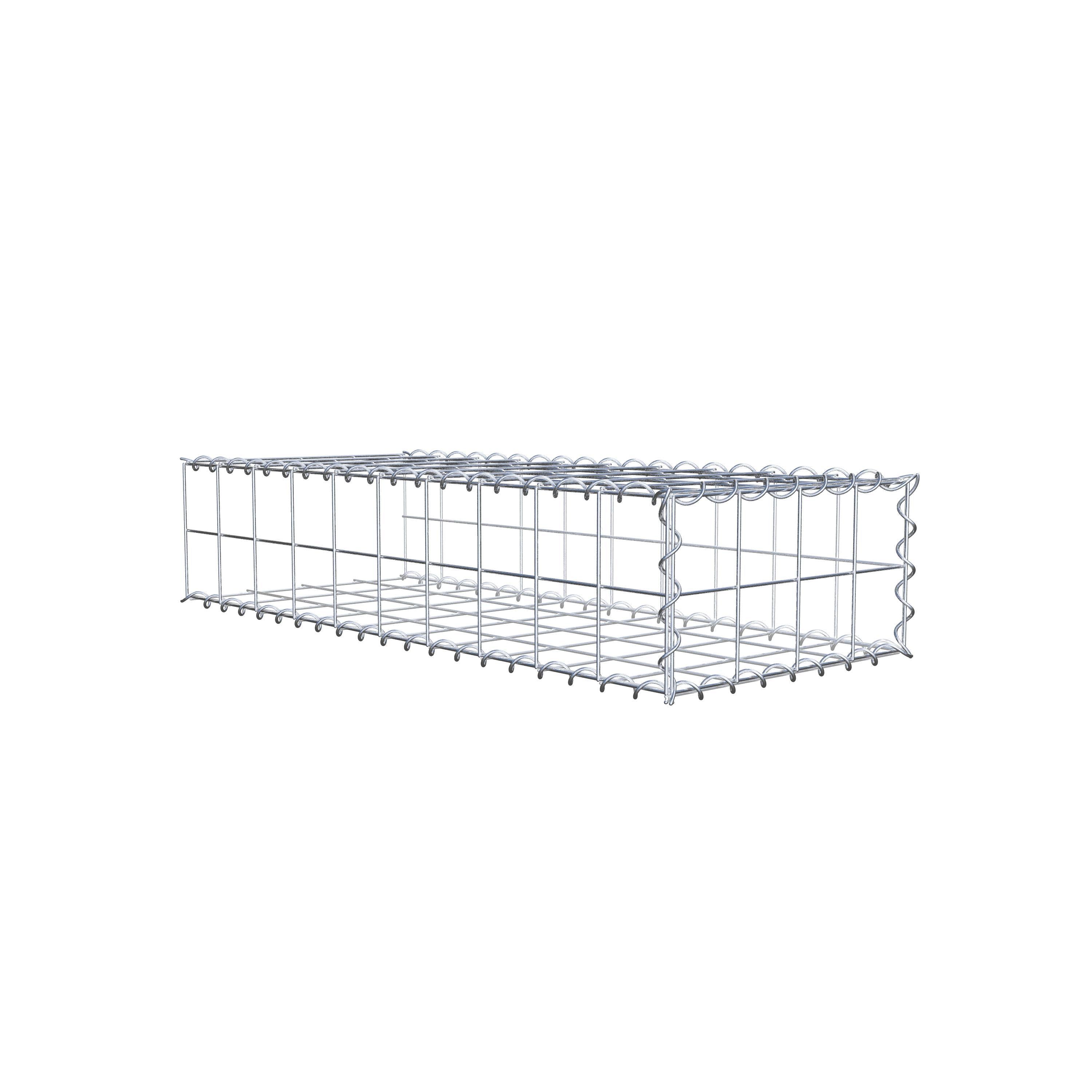 Gabião tipo 2 100 cm x 20 cm x 40 cm (C x A x P), malhagem 10 cm x 10 cm, espiral