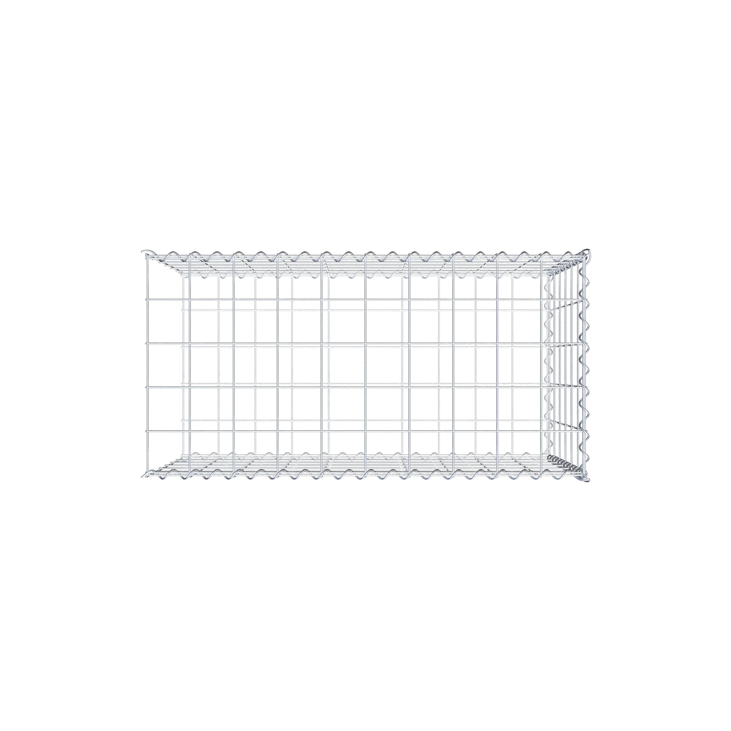 Extra gabion typ 2 100 cm x 60 cm x 50 cm (L x H x D), maskstorlek 10 cm x 10 cm, spiral