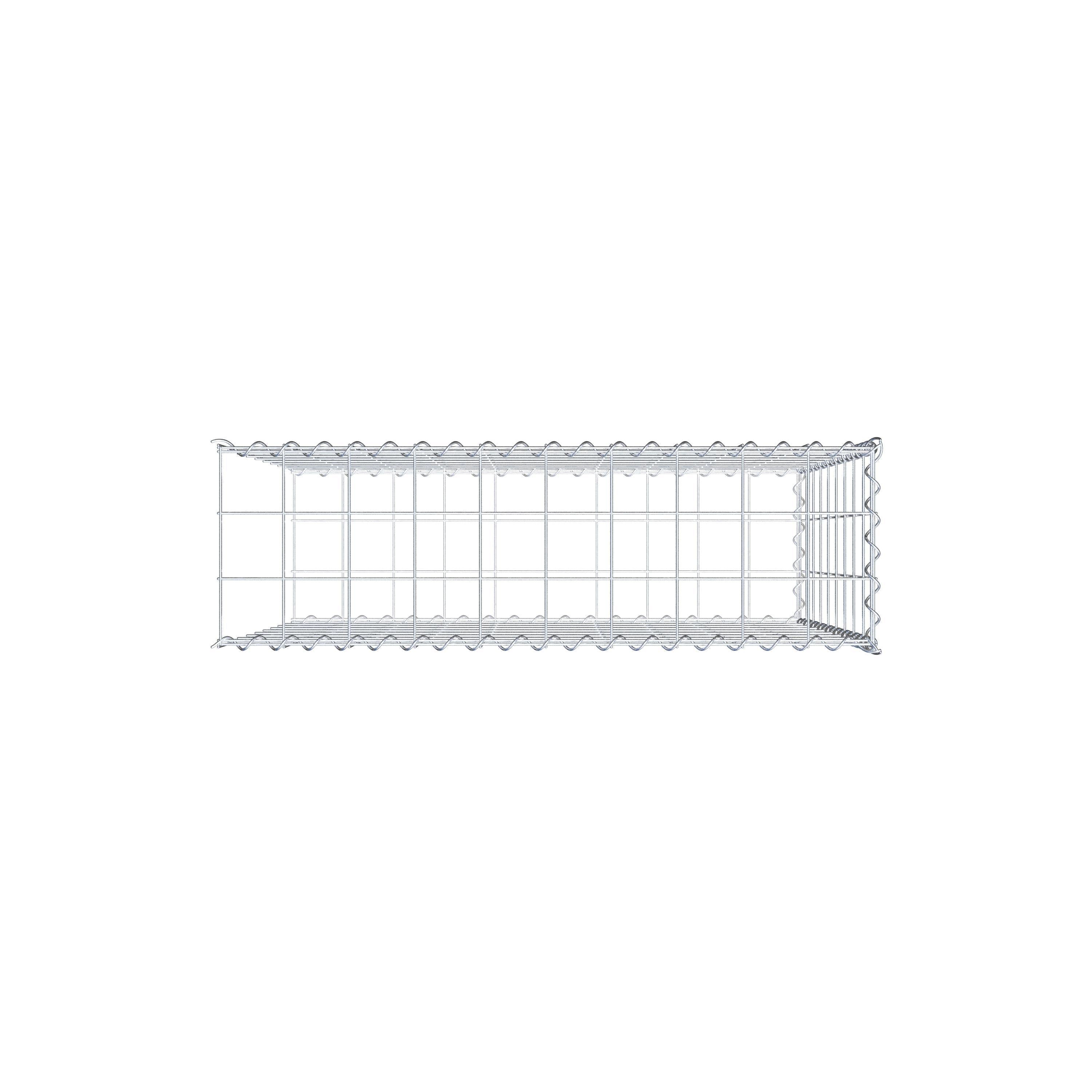 Gabbione aggiuntivo tipo 2 100 cm x 90 cm x 30 cm (L x H x P), maglia 10 cm x 10 cm, spirale