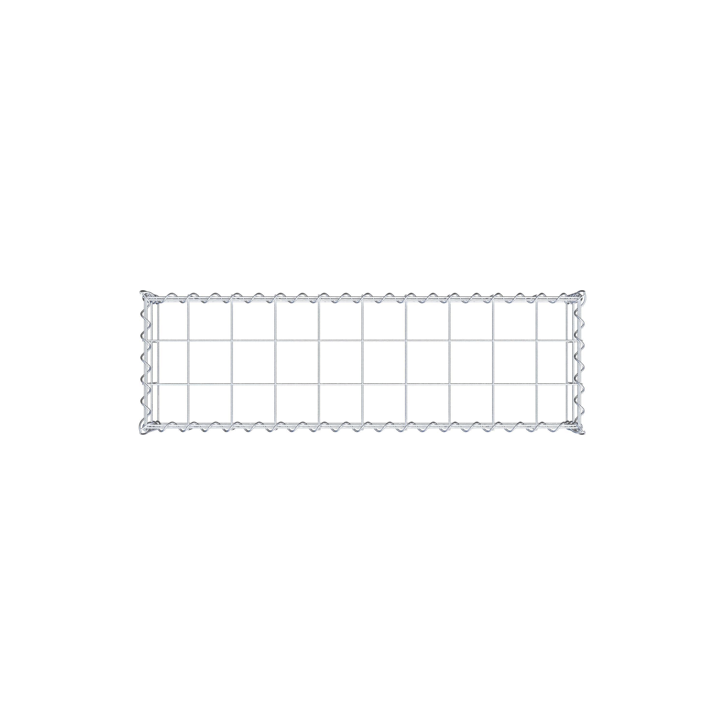 Extra gabion typ 3 100 cm x 20 cm x 30 cm (L x H x D), maskstorlek 10 cm x 10 cm, spiral
