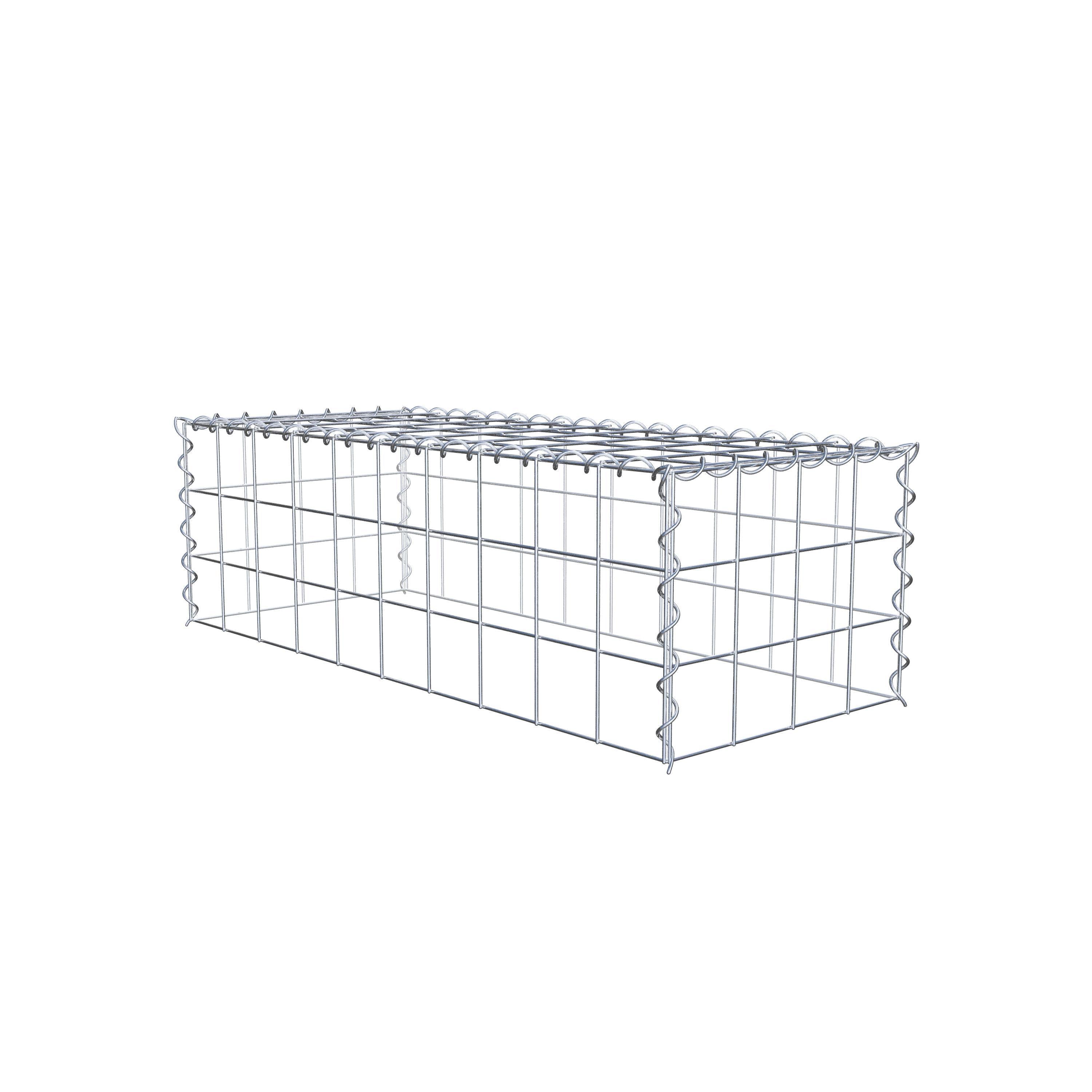 Extra gabion typ 3 100 cm x 30 cm x 40 cm (L x H x D), maskstorlek 10 cm x 10 cm, spiral
