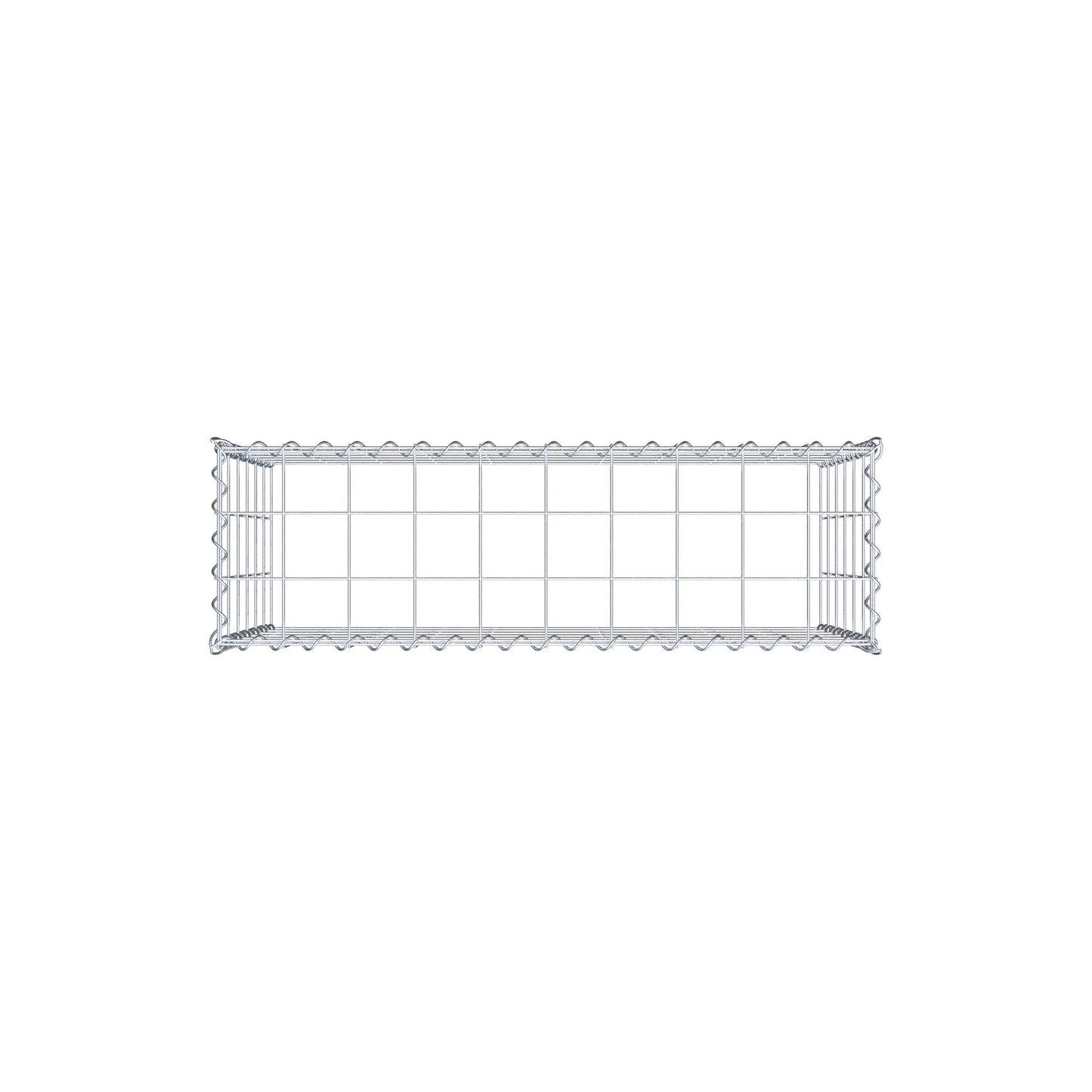 Opvokset gabion type 3 100 cm x 60 cm x 30 cm (L x H x D), maskestørrelse 10 cm x 10 cm, spiral