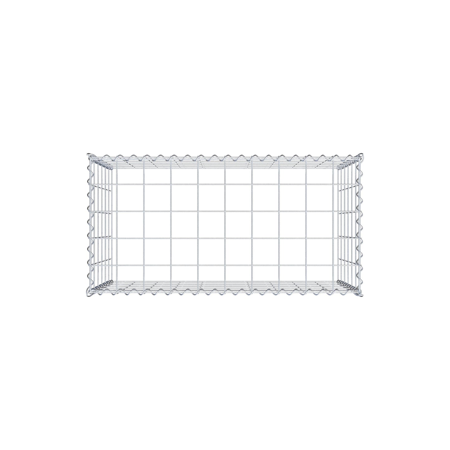 Extra gabion typ 3 100 cm x 60 cm x 50 cm (L x H x D), maskstorlek 10 cm x 10 cm, spiral