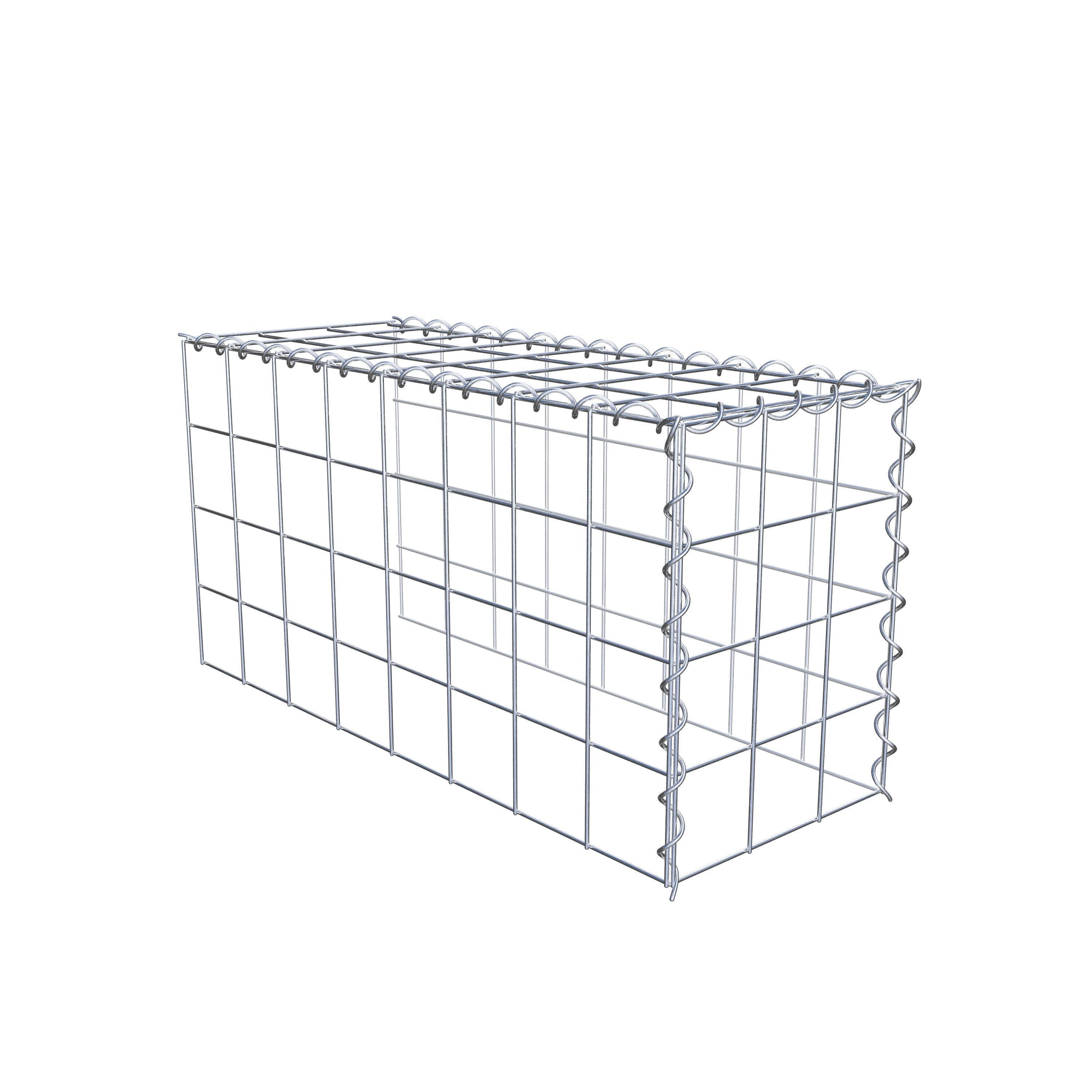 Add-on schanskorf type 4 80 cm x 40 cm x 30 cm (L x H x D), maaswijdte 10 cm x 10 cm, spiraal