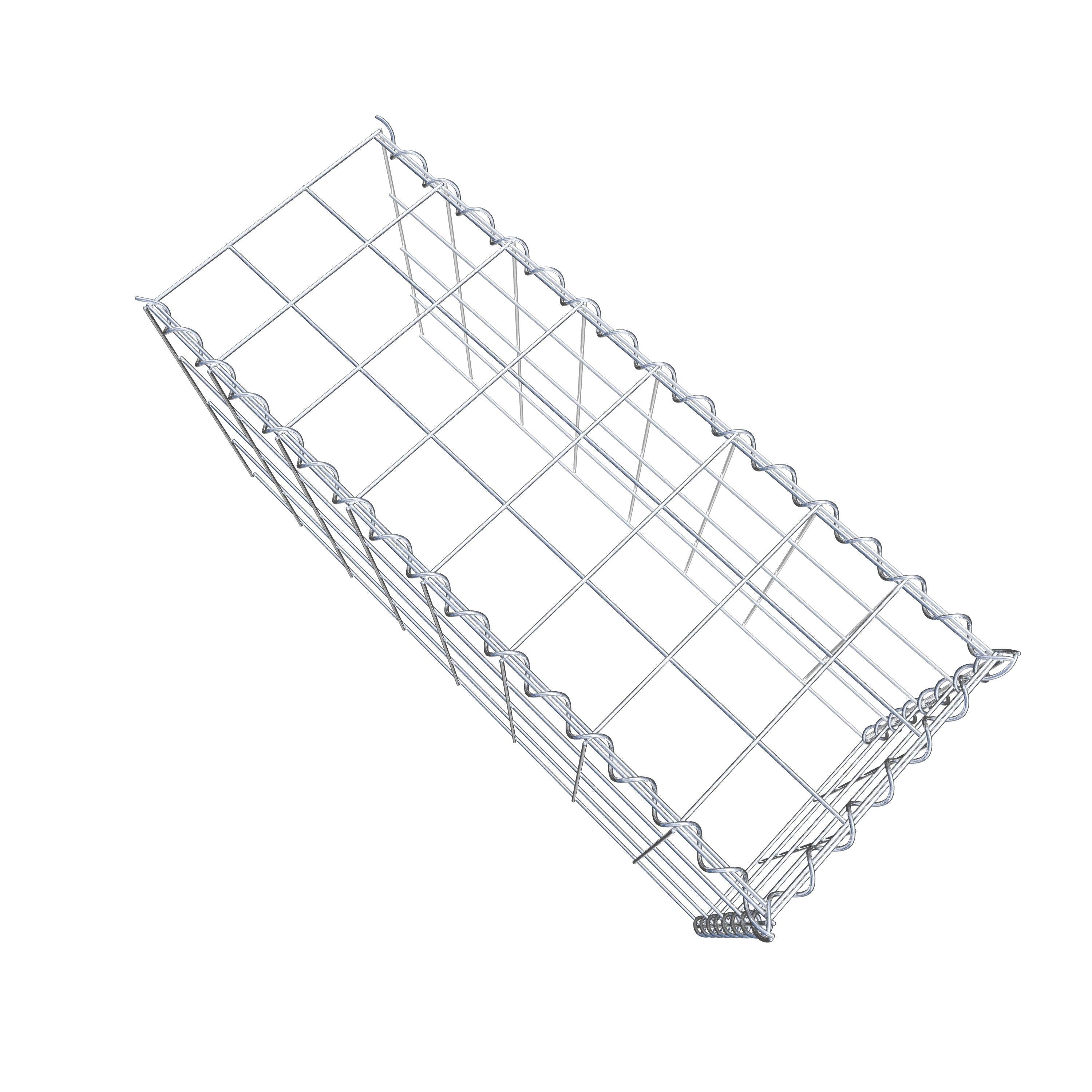 Add-on schanskorf type 4 80 cm x 40 cm x 30 cm (L x H x D), maaswijdte 10 cm x 10 cm, spiraal