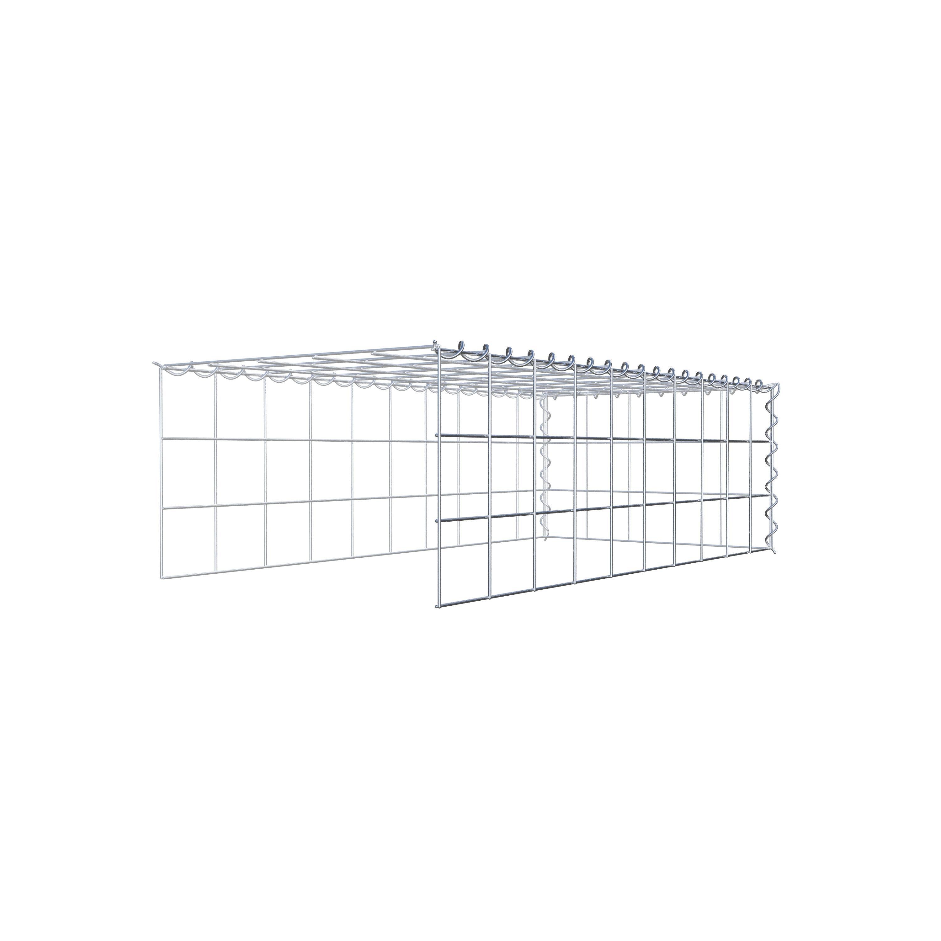 Extra gabion typ 4 100 cm x 30 cm x 50 cm (L x H x D), maskstorlek 10 cm x 10 cm, spiral