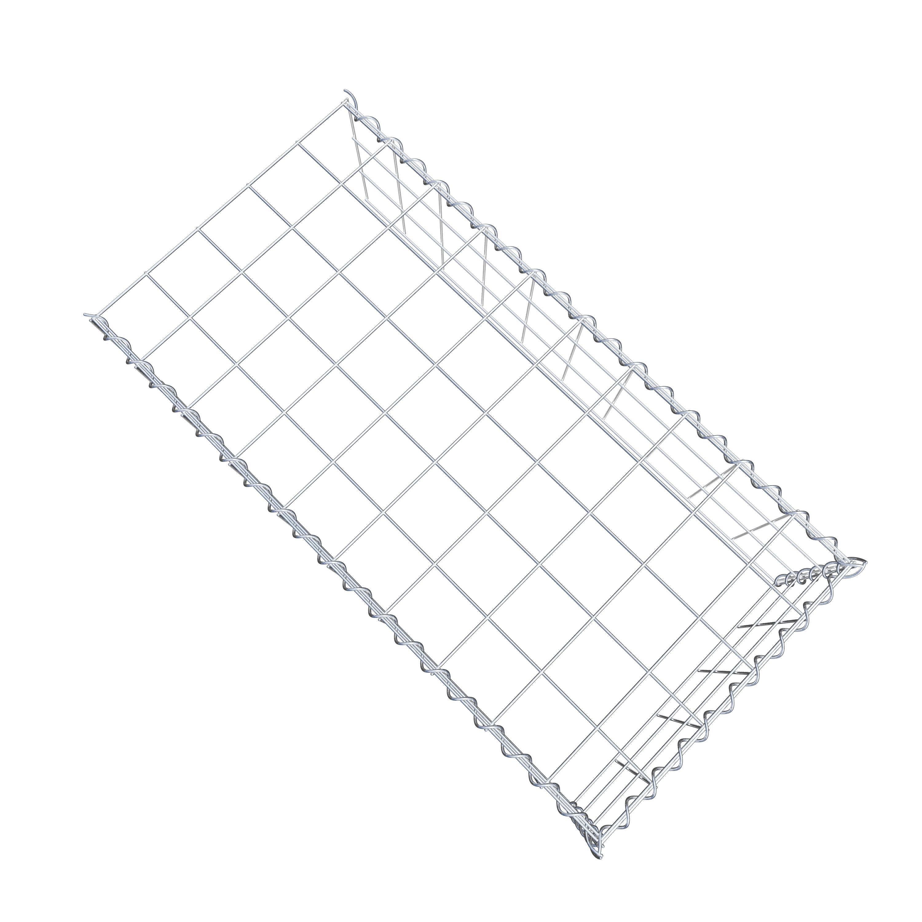 Extra gabion typ 4 100 cm x 30 cm x 50 cm (L x H x D), maskstorlek 10 cm x 10 cm, spiral