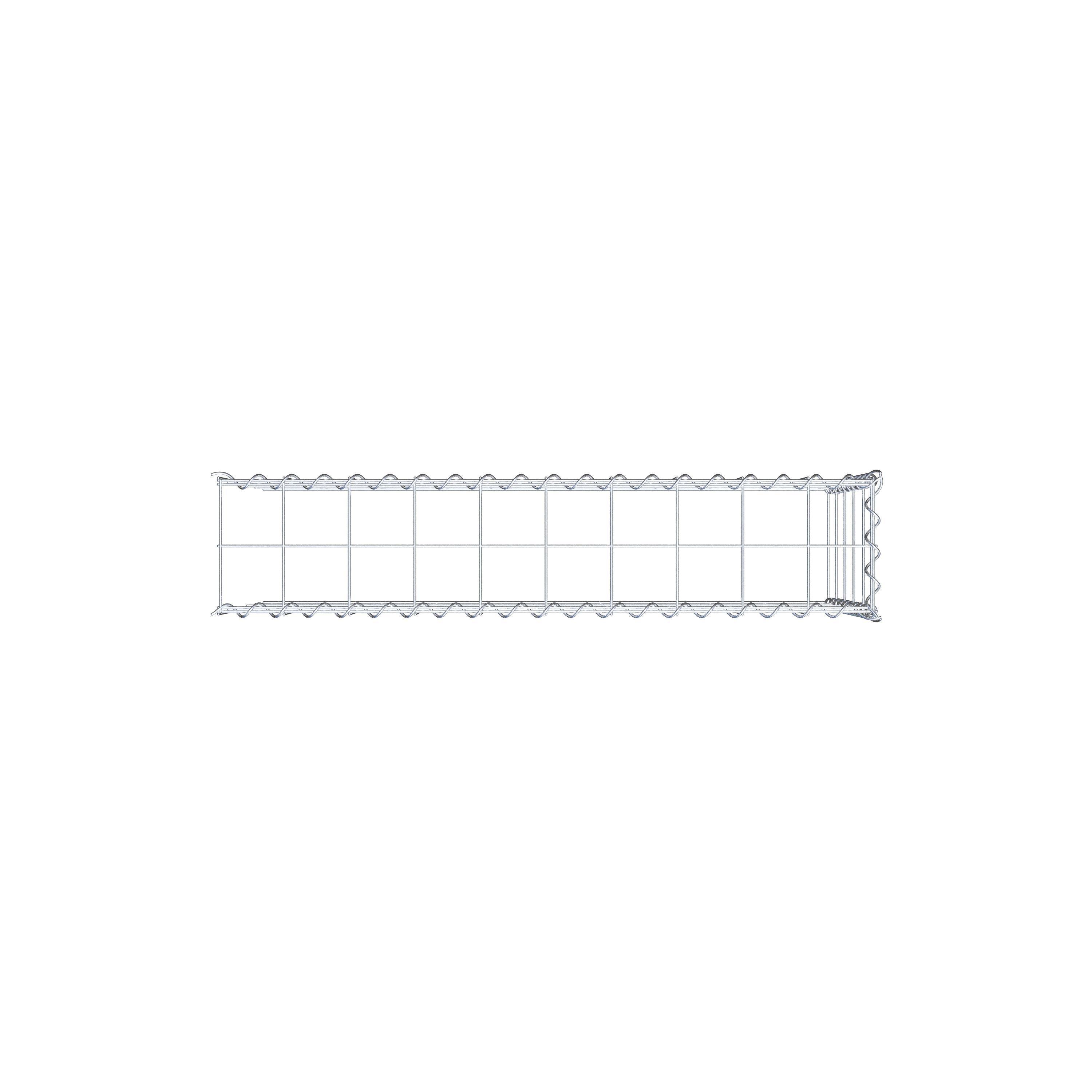 Gabbione aggiuntivo tipo 4 100 cm x 50 cm x 20 cm (L x H x P), maglia 10 cm x 10 cm, spirale