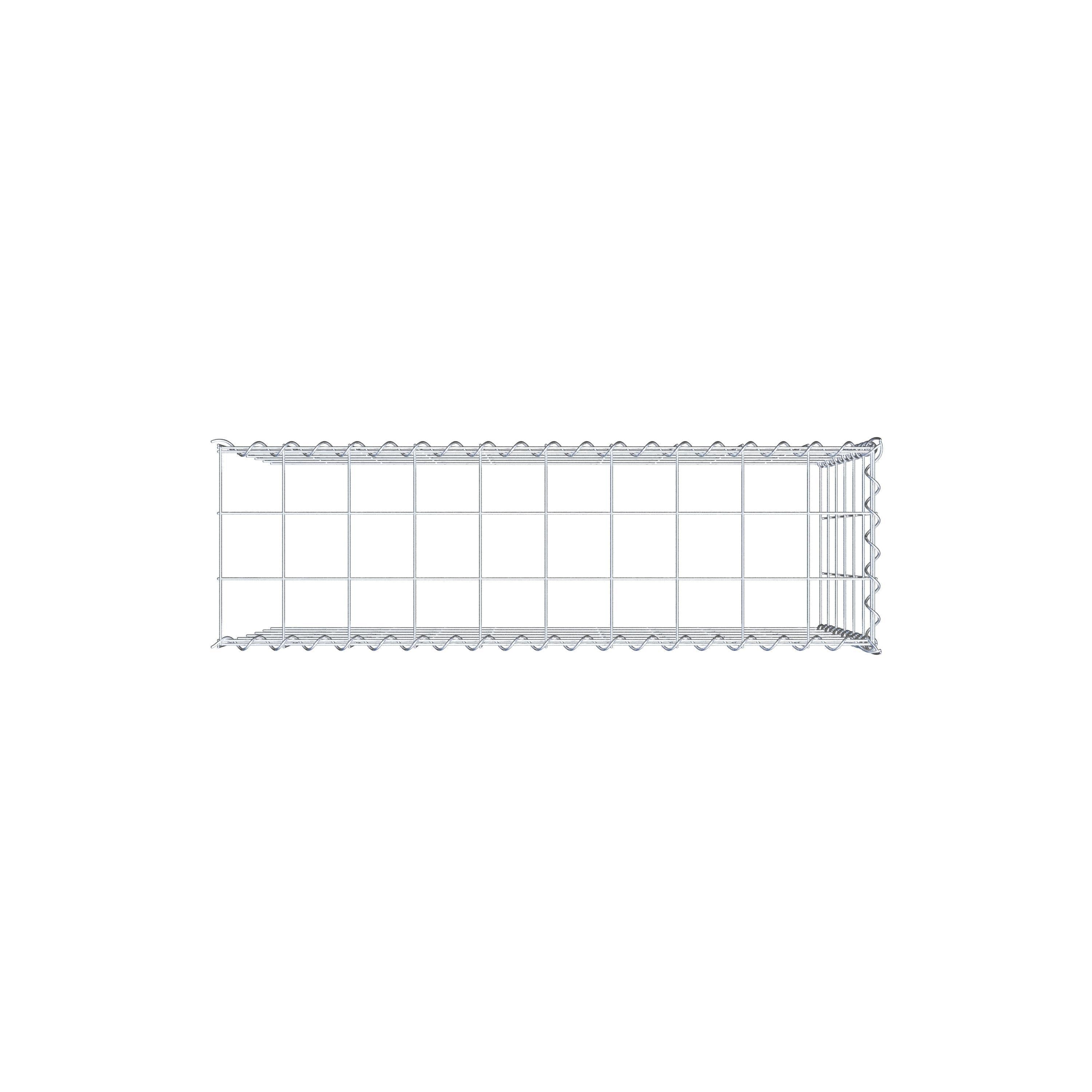 Gabião tipo 4 100 cm x 60 cm x 30 cm (C x A x P), malhagem 10 cm x 10 cm, espiral