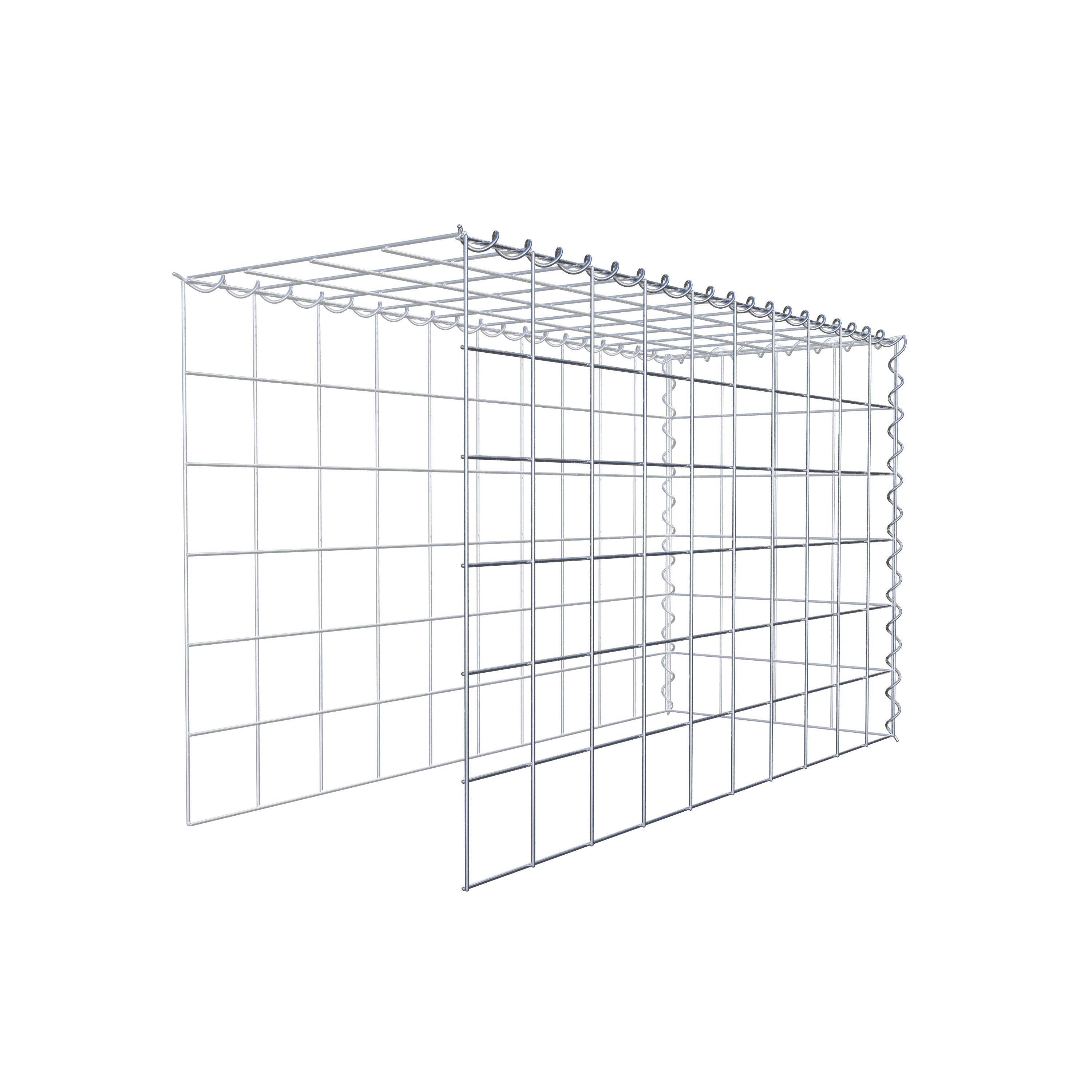 Extra gabion typ 4 100 cm x 60 cm x 40 cm (L x H x D), maskstorlek 10 cm x 10 cm, spiral