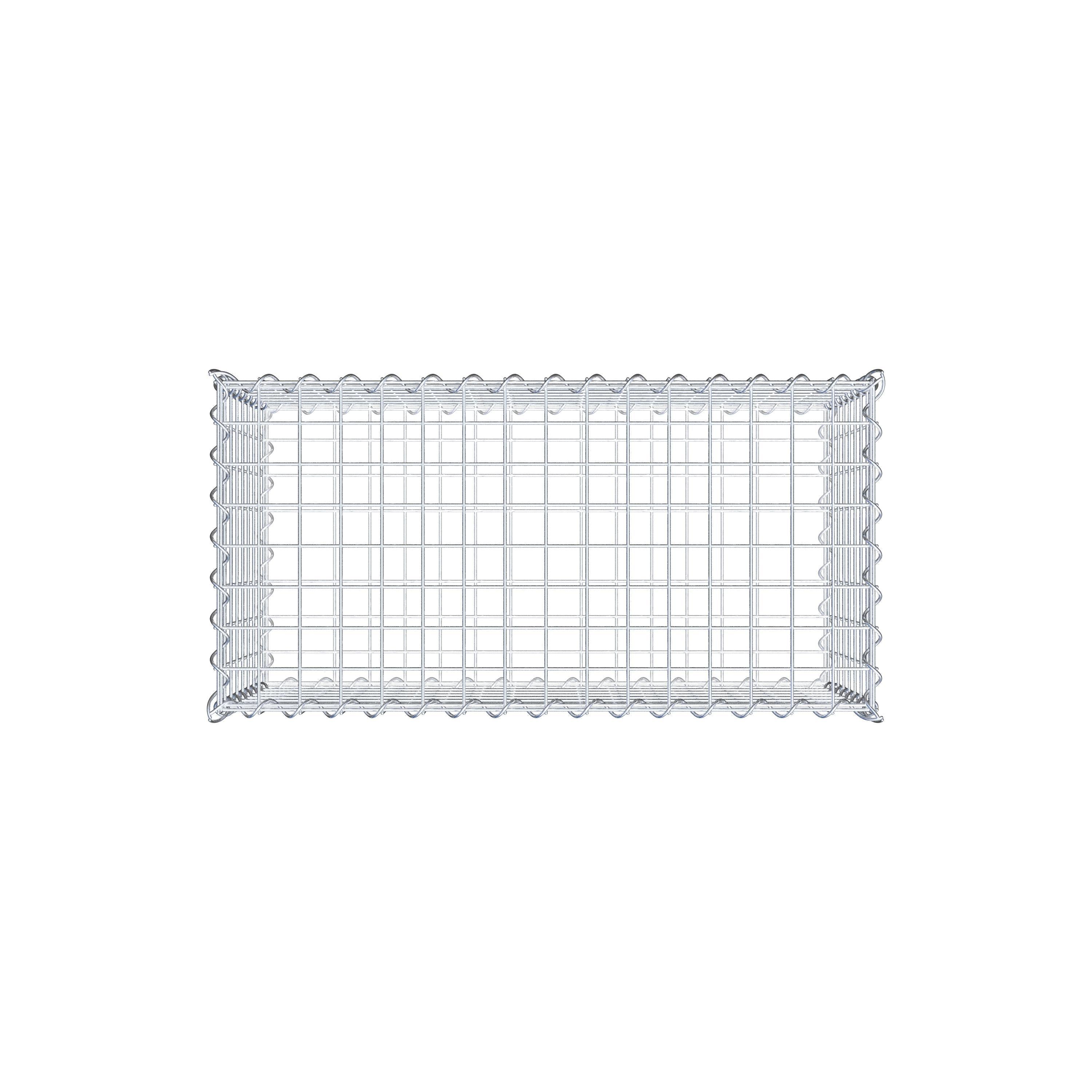 Gabbione 80 cm x 40 cm x 40 cm (L x H x P), maglia 5 cm x 5 cm, spirale