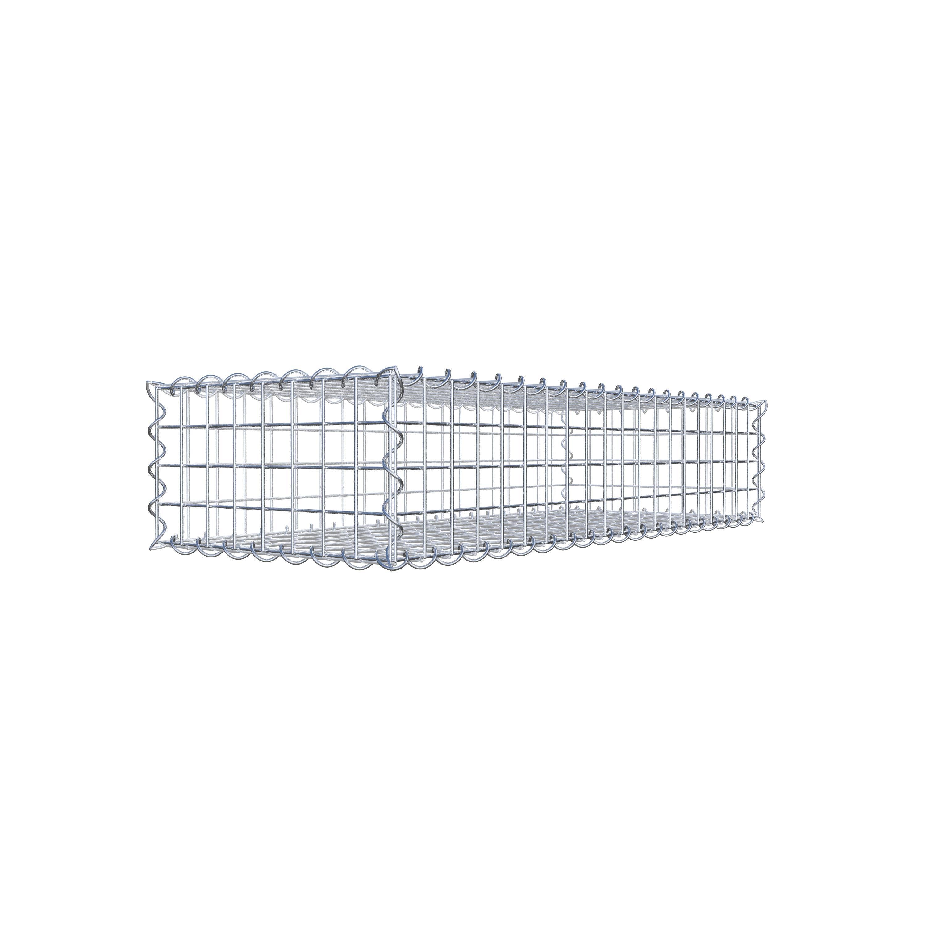 Gabion 100 cm x 20 cm x 40 cm (L x H x P), mailles 5 cm x 5 cm, spirale