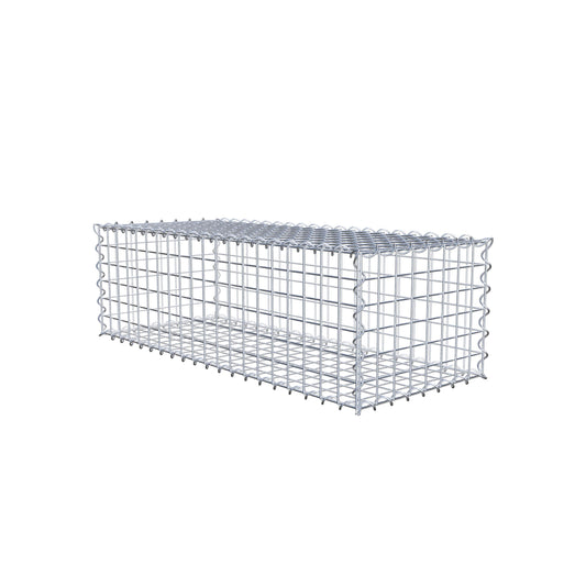 Gabion 100 cm x 30 cm x 40 cm (L x H x D), maskstorlek 5 cm x 5 cm, spiral