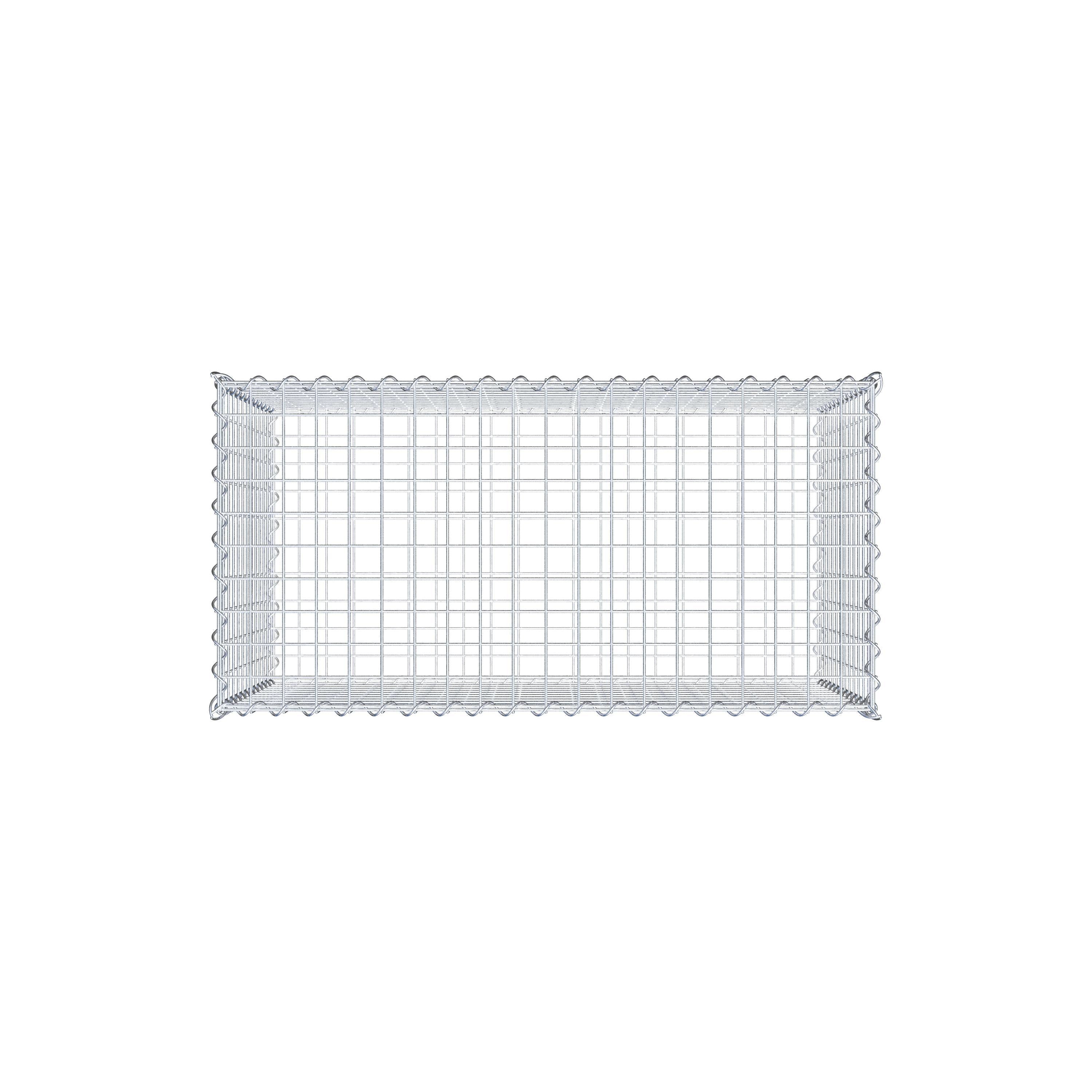 Gabbione 100 cm x 60 cm x 50 cm (L x H x P), maglia 5 cm x 5 cm, spirale