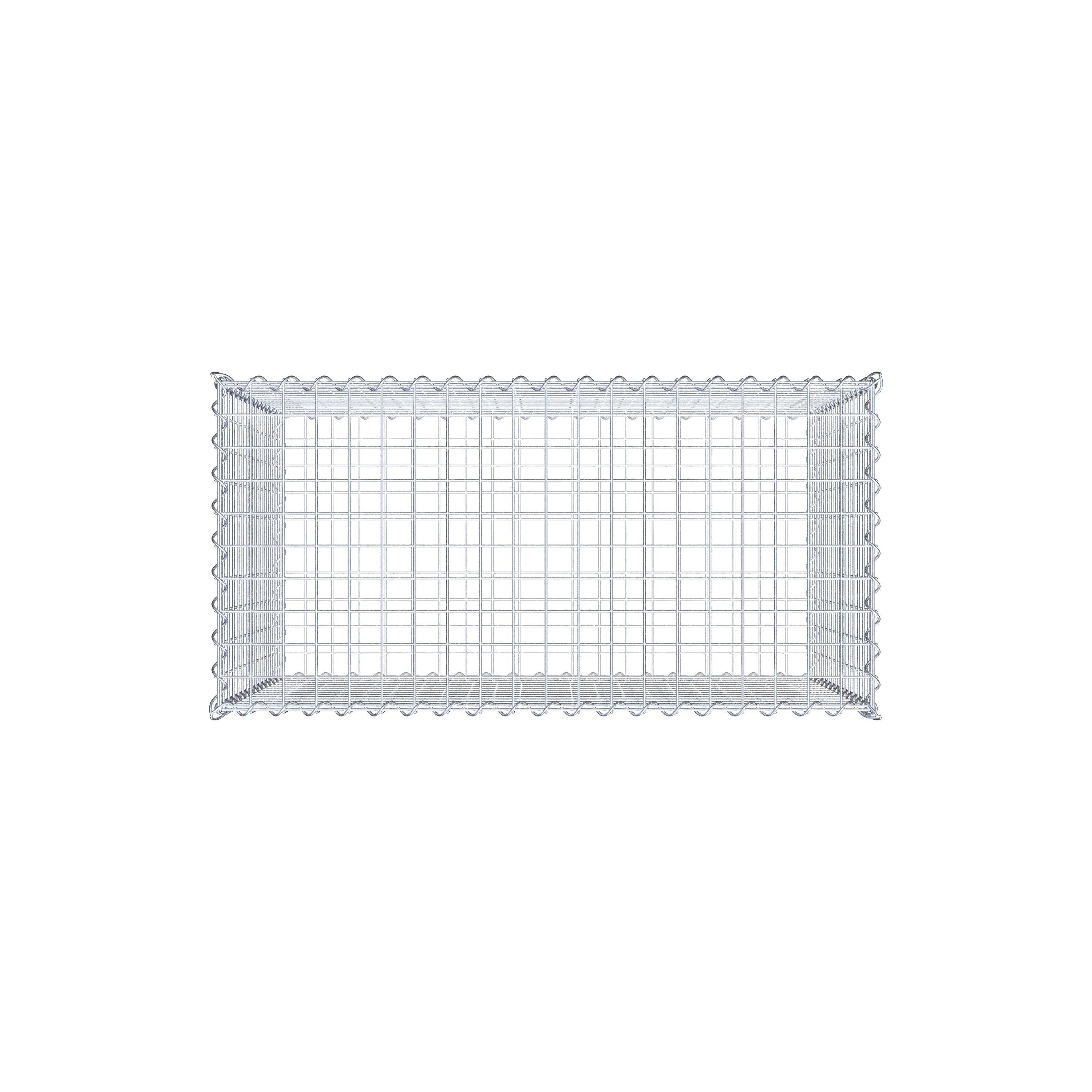 Gabbione 100 cm x 70 cm x 50 cm (L x H x P), maglia 5 cm x 5 cm, spirale
