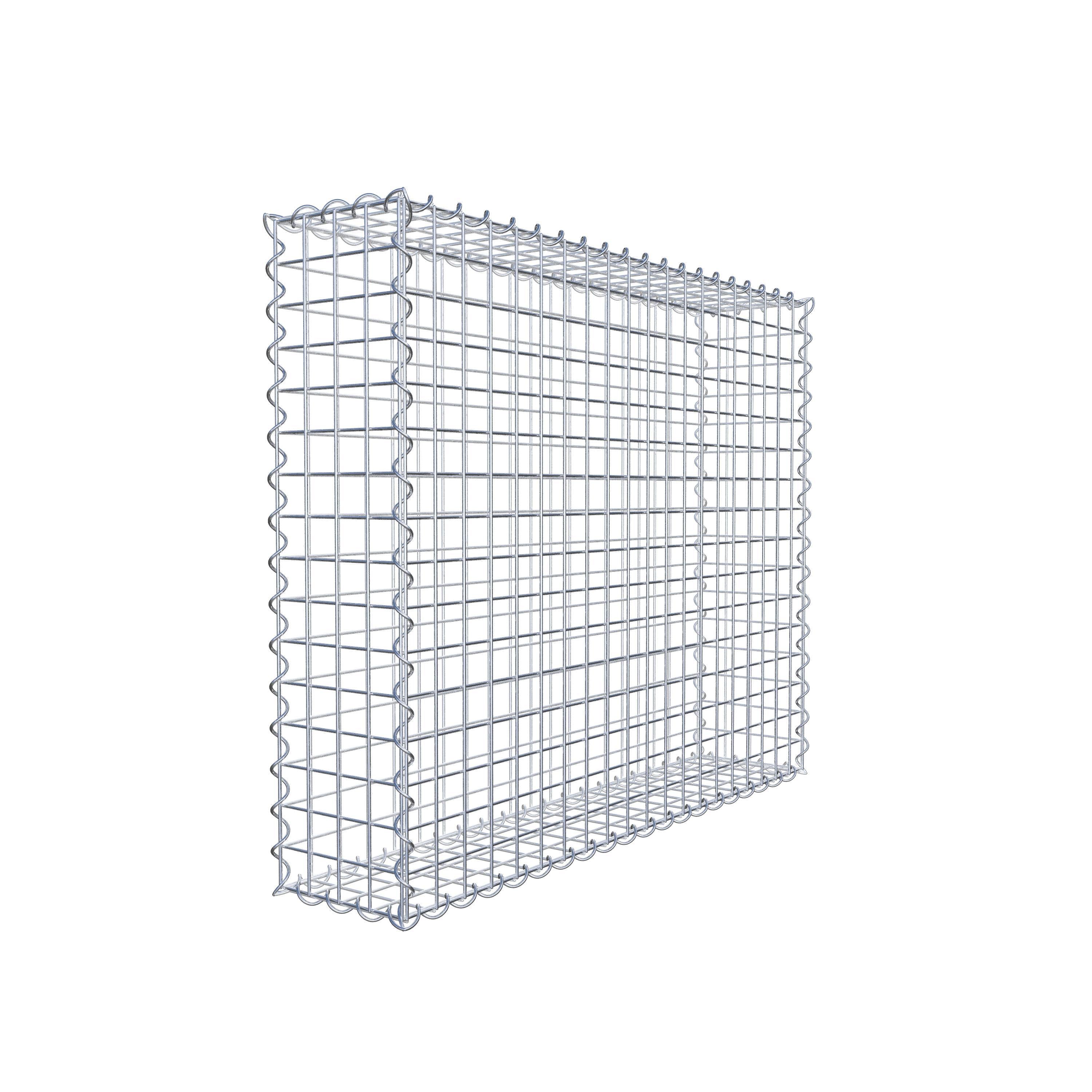Gabião 100 cm x 80 cm x 20 cm (C x A x P), malhagem 5 cm x 5 cm, espiral