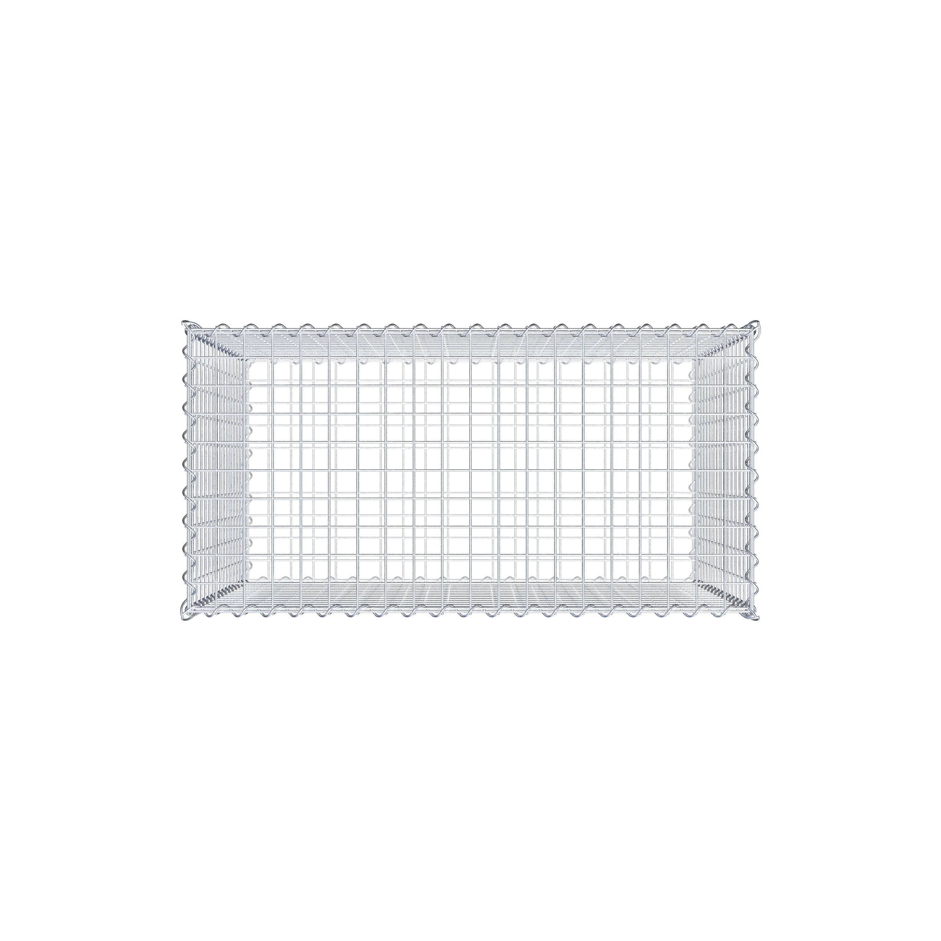 Gabion 100 cm x 80 cm x 50 cm (L x H x D), maskstorlek 5 cm x 5 cm, spiral