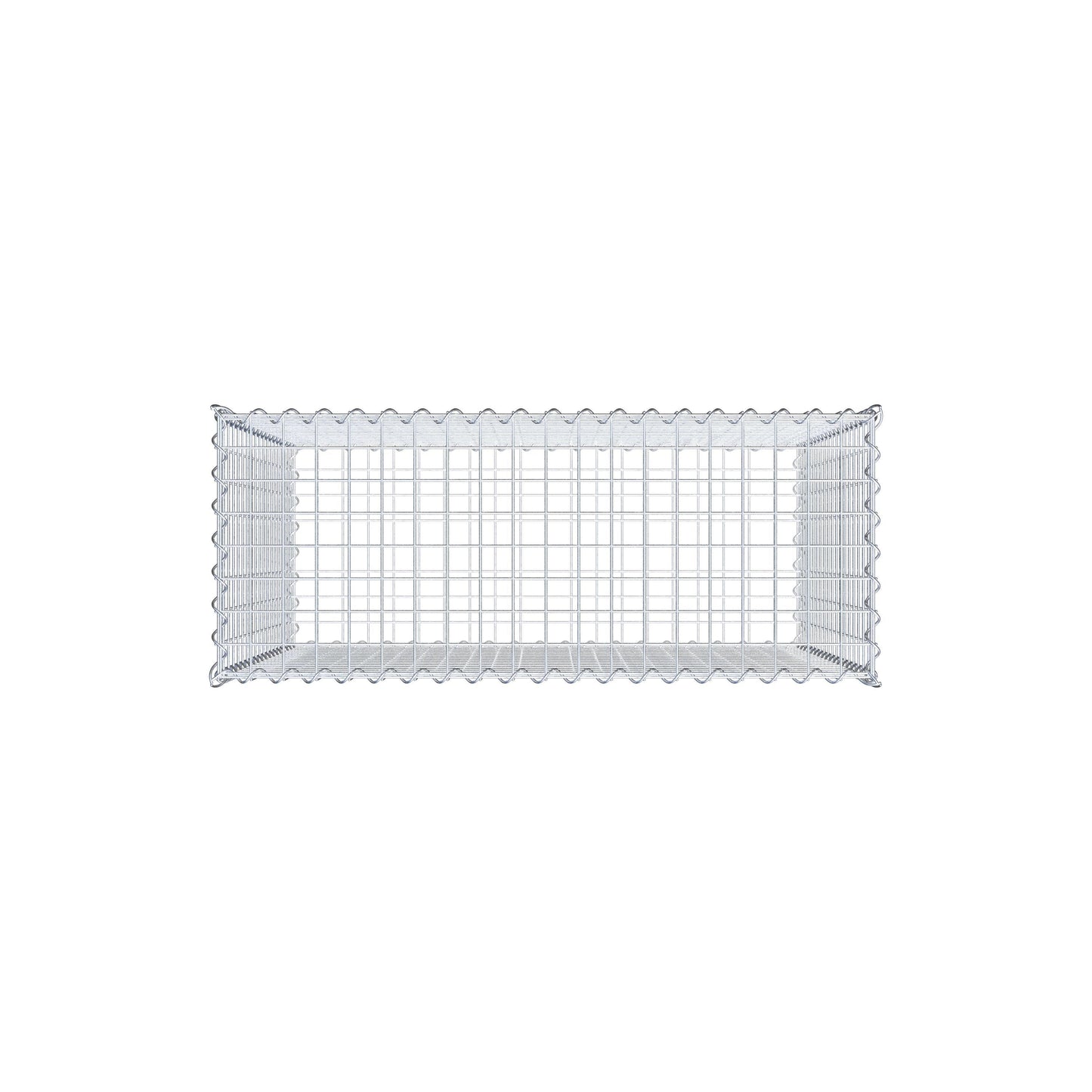 Gabion 100 cm x 90 cm x 40 cm (L x H x D), maskestørrelse 5 cm x 5 cm, spiral