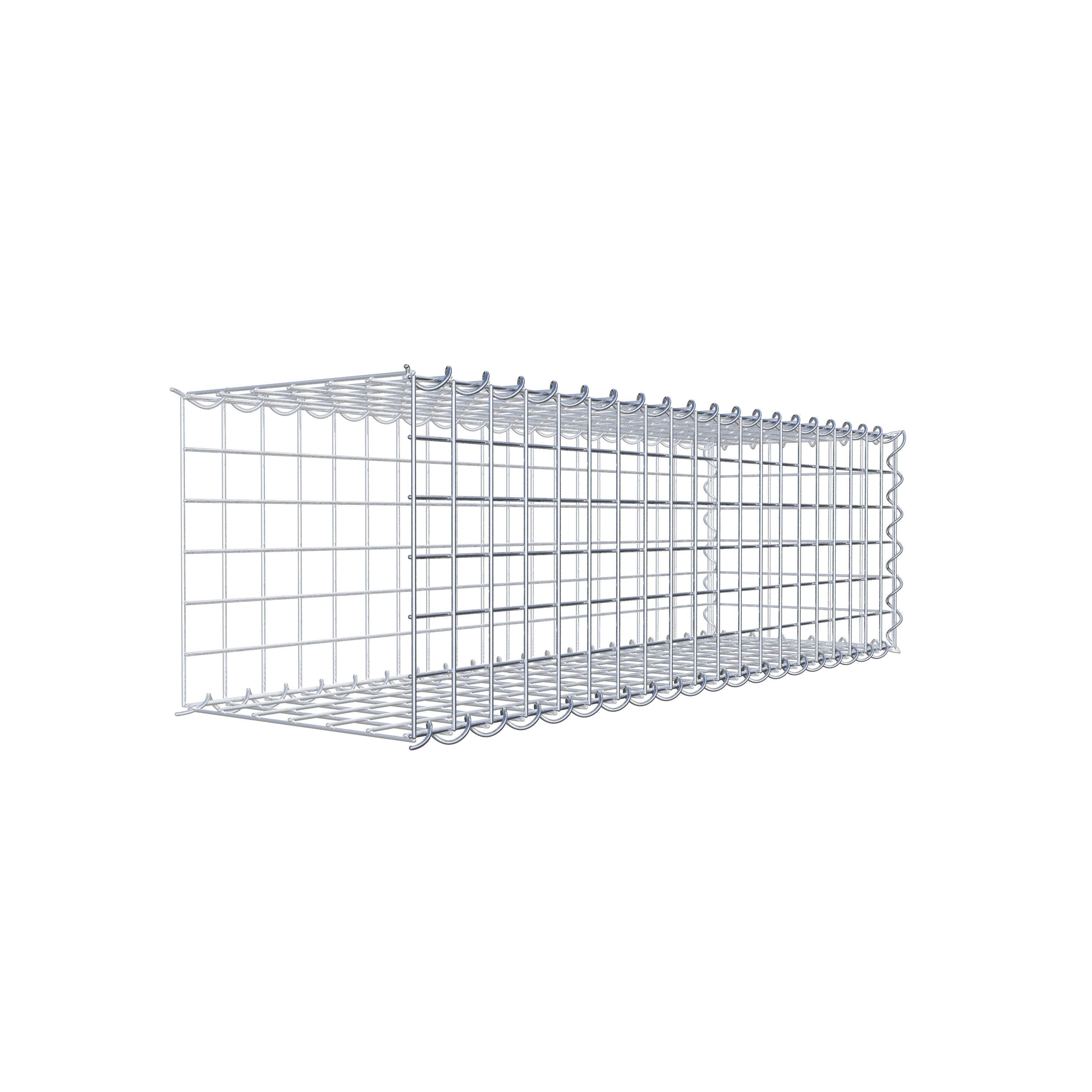 Gavión complementario tipo 2 100 cm x 30 cm x 30 cm (L x A x P), malla 5 cm x 5 cm, espiral