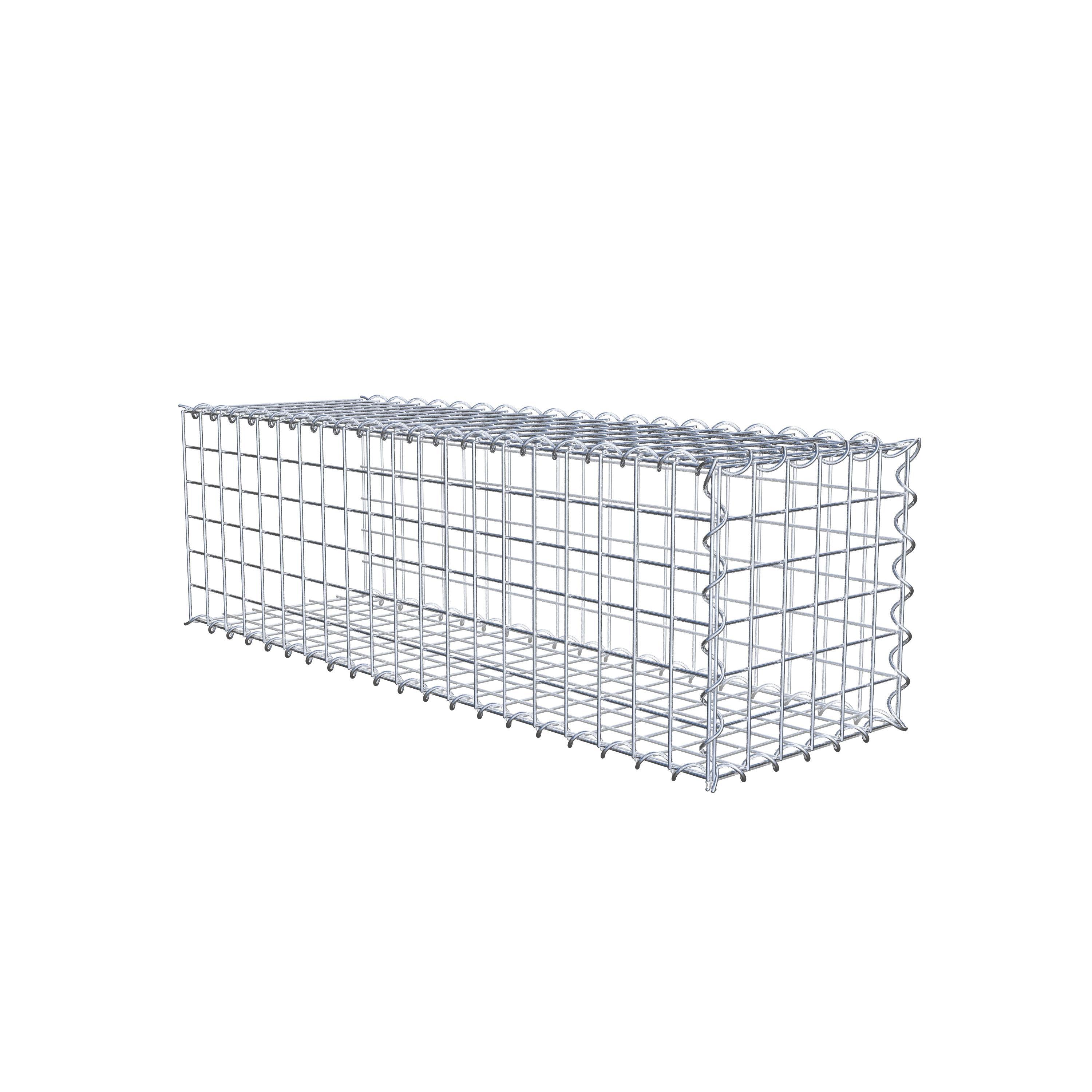 Gavión complementario tipo 2 100 cm x 30 cm x 30 cm (L x A x P), malla 5 cm x 5 cm, espiral