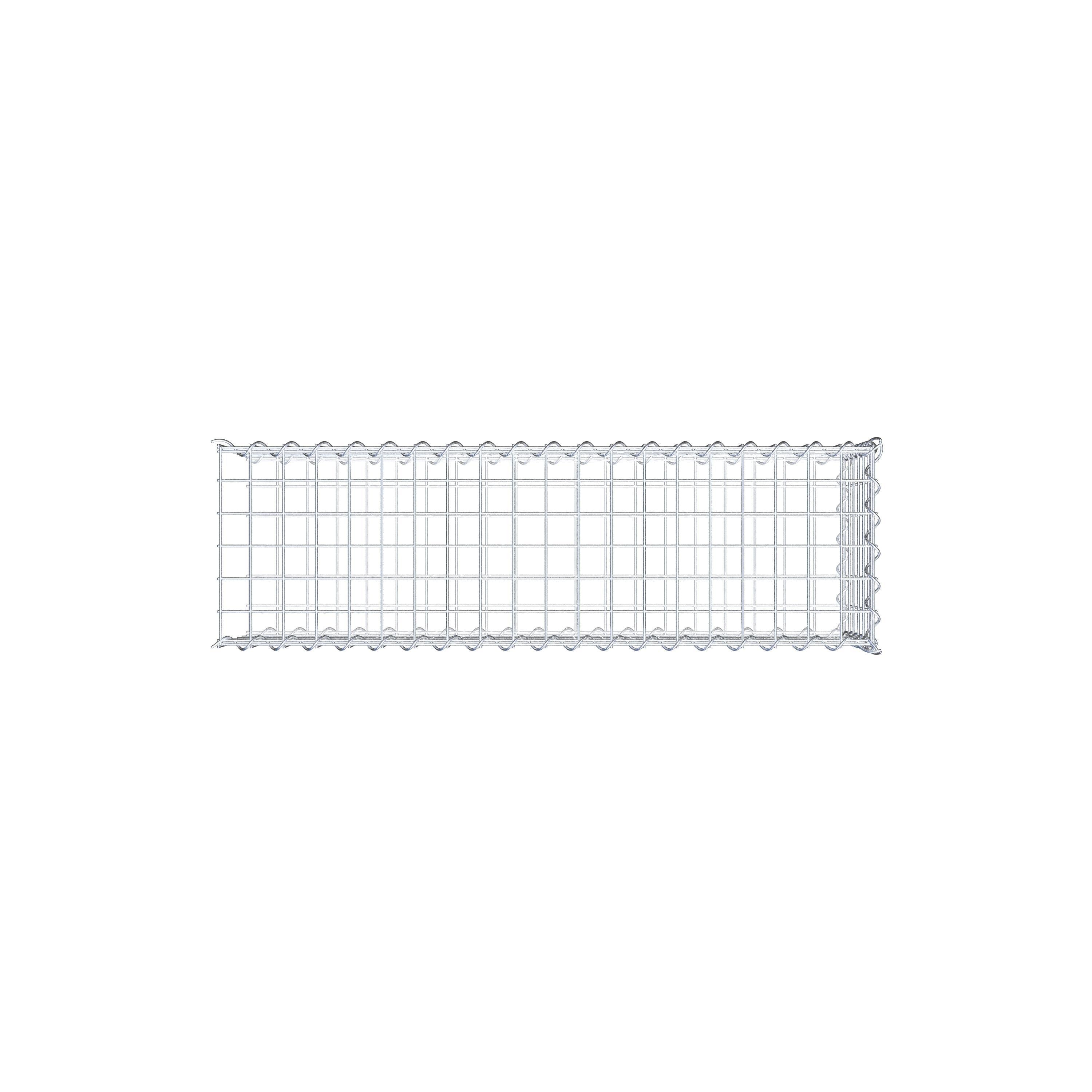 Gavión complementario tipo 2 100 cm x 30 cm x 30 cm (L x A x P), malla 5 cm x 5 cm, espiral