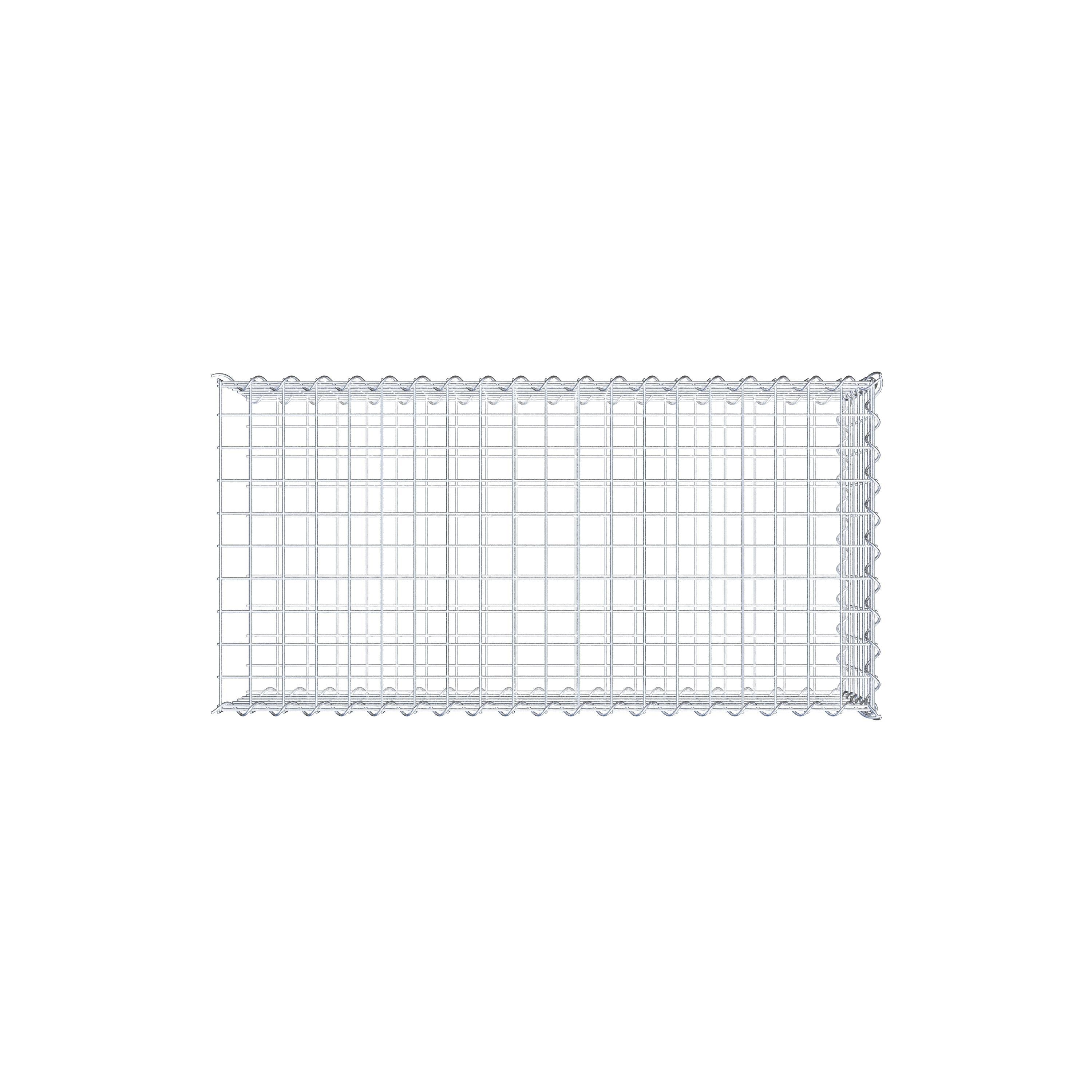Extra gabion typ 2 100 cm x 30 cm x 50 cm (L x H x D), maskstorlek 5 cm x 5 cm, spiral