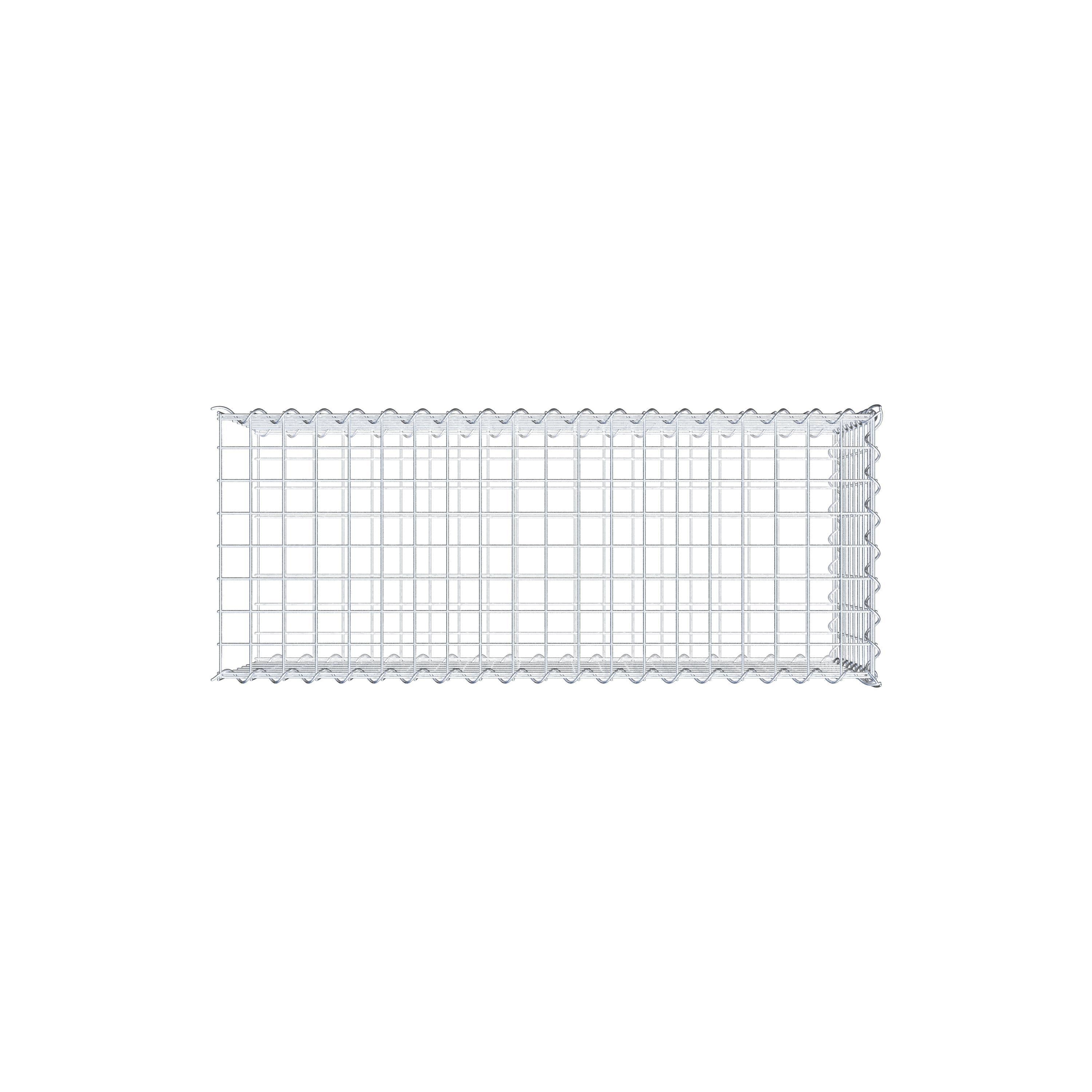 Gabião tipo 2 100 cm x 40 cm x 40 cm (C x A x P), malhagem 5 cm x 5 cm, espiral