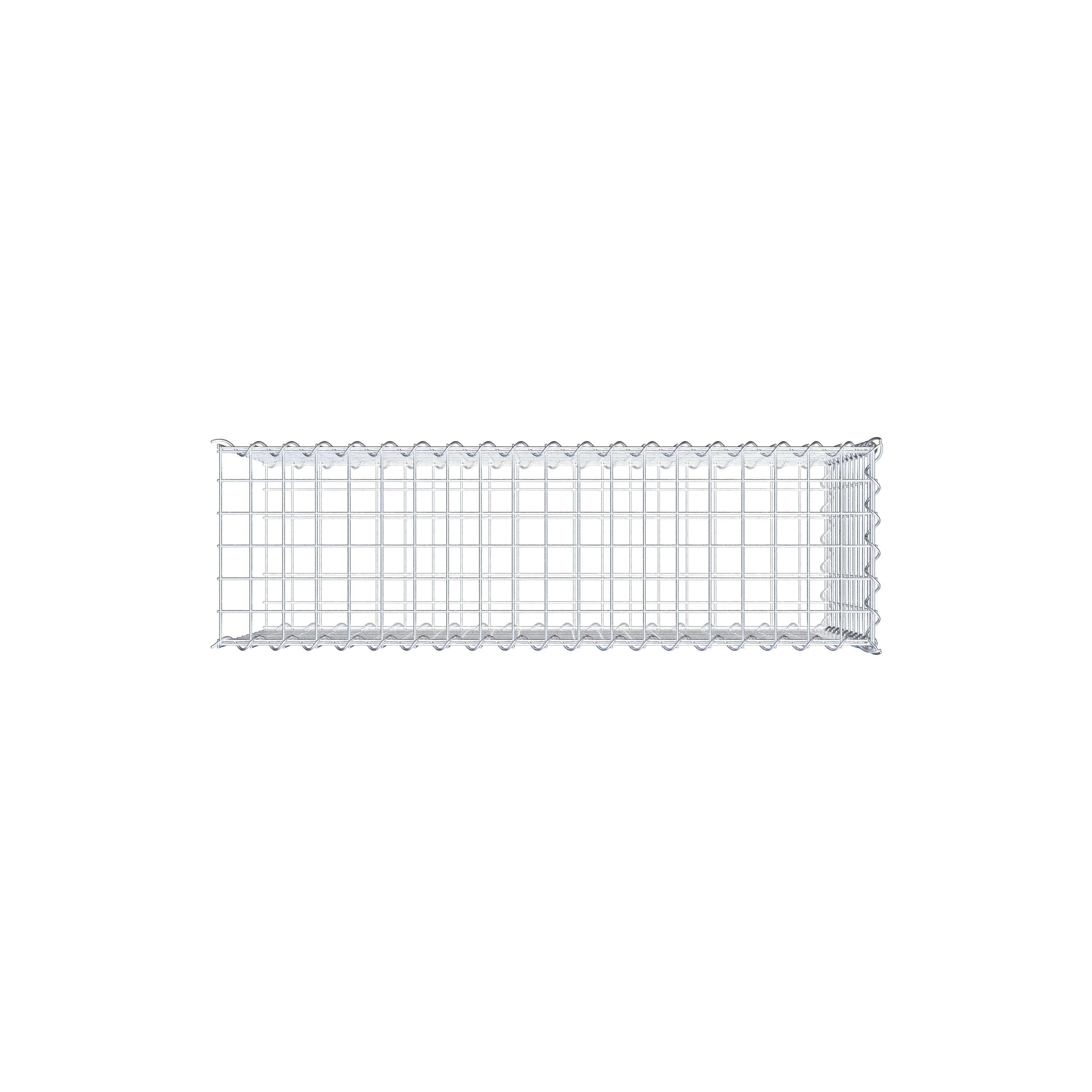 Grown-on gabion type 2 100 cm x 50 cm x 30 cm (L x H x D), mesh size 5 cm x 5 cm, spiral