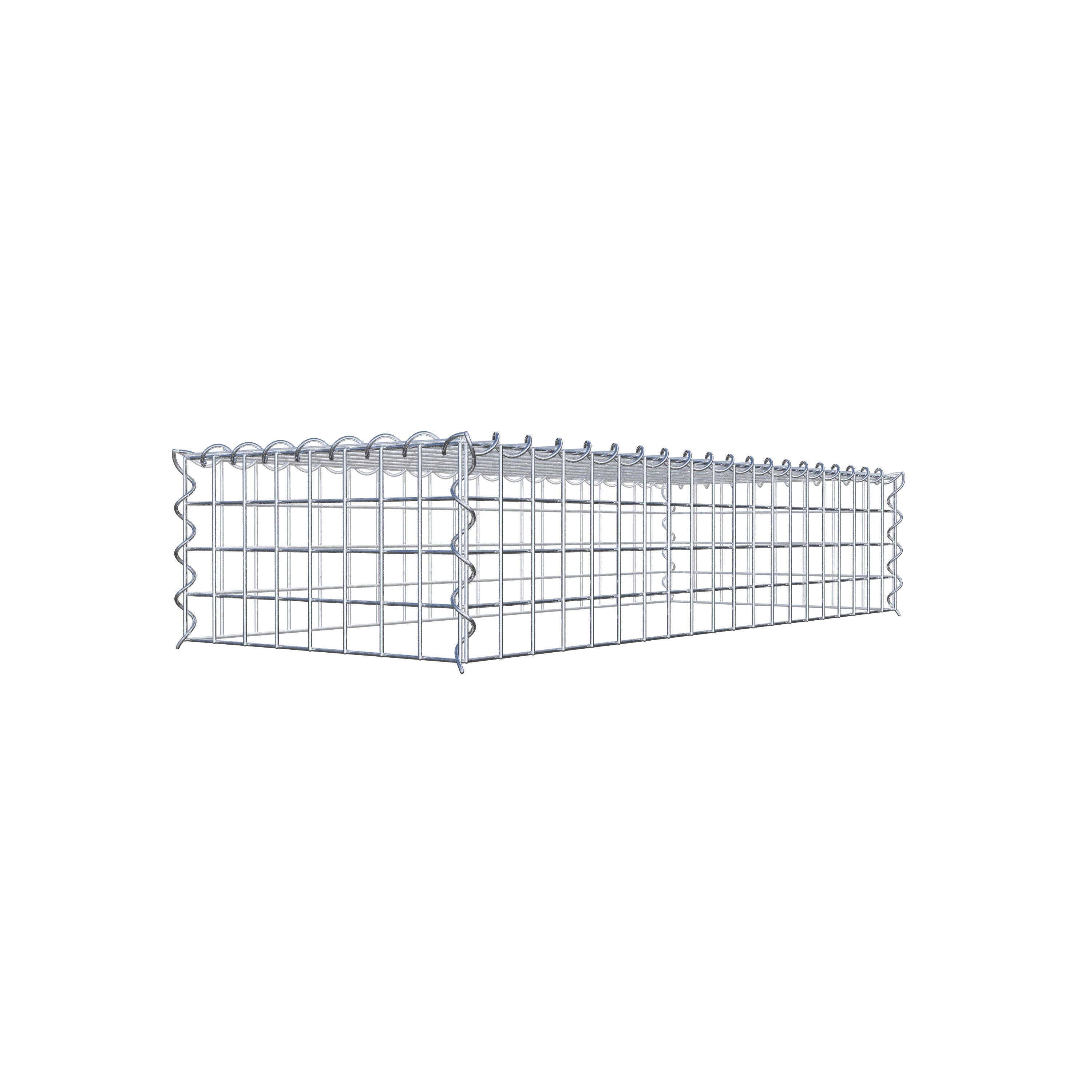 Grown-on gabion type 3 100 cm x 20 cm x 40 cm (L x H x D), mesh size 5 cm x 5 cm, spiral