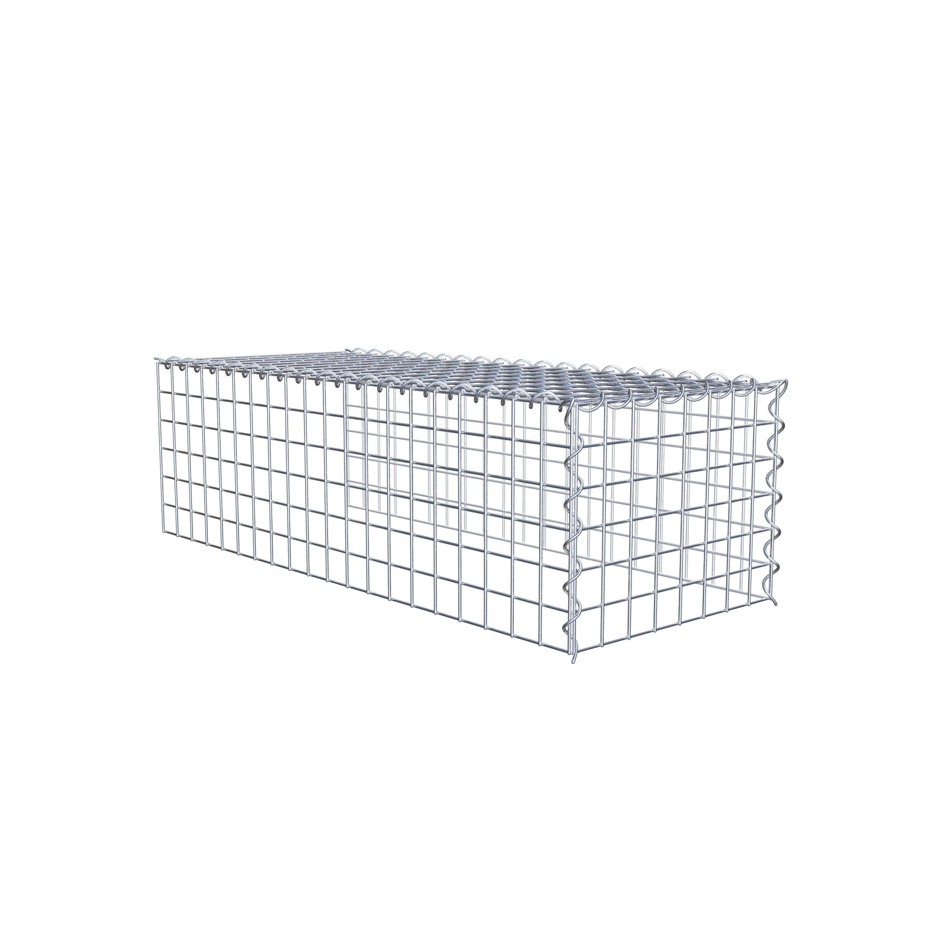 Gavión complementario tipo 4 100 cm x 30 cm x 40 cm (L x A x P), malla 5 cm x 5 cm, espiral