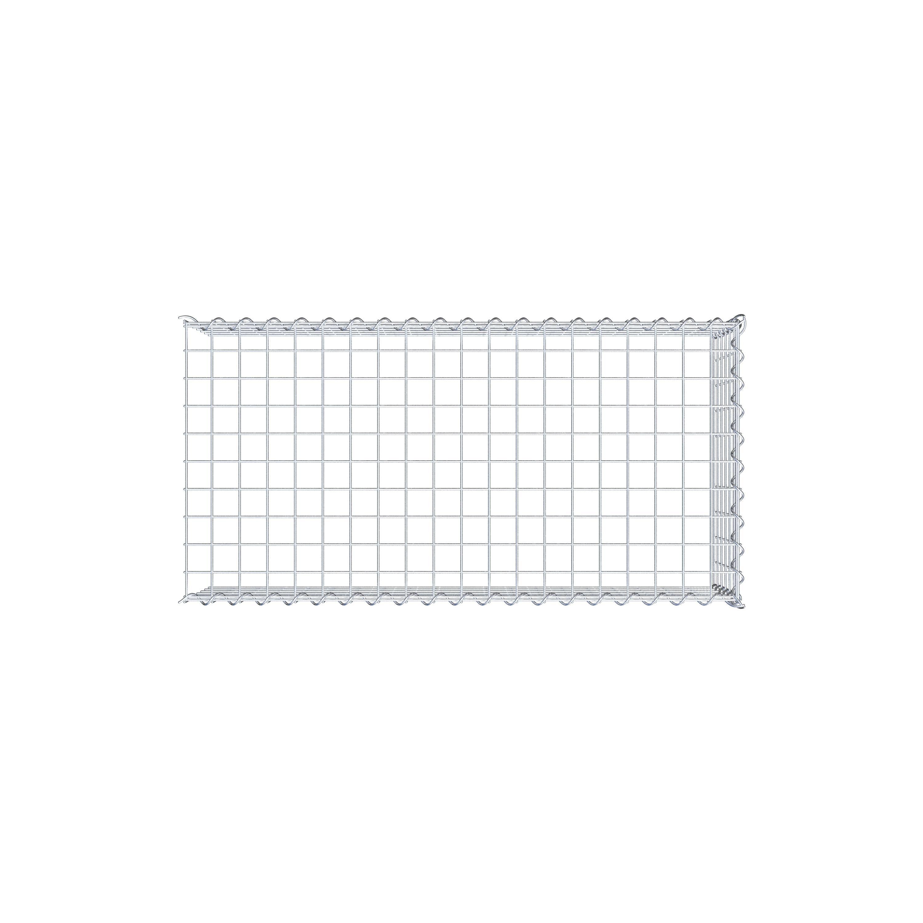 Gabbione aggiuntivo tipo 4 100 cm x 30 cm x 50 cm (L x H x P), dimensione maglia 5 cm x 5 cm, a spirale