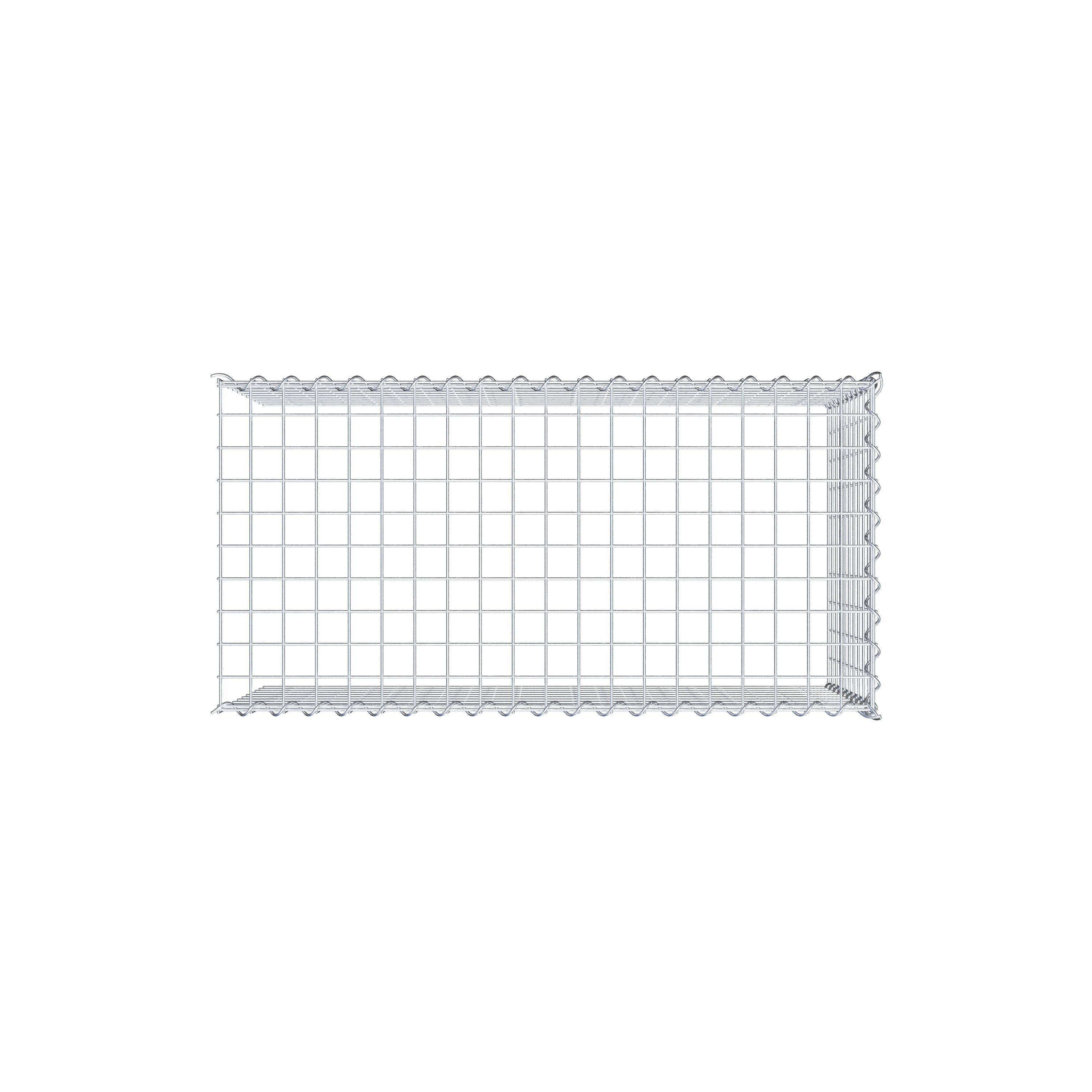 Gabbione aggiuntivo tipo 4 100 cm x 50 cm x 50 cm (L x H x P), dimensione maglia 5 cm x 5 cm, a spirale