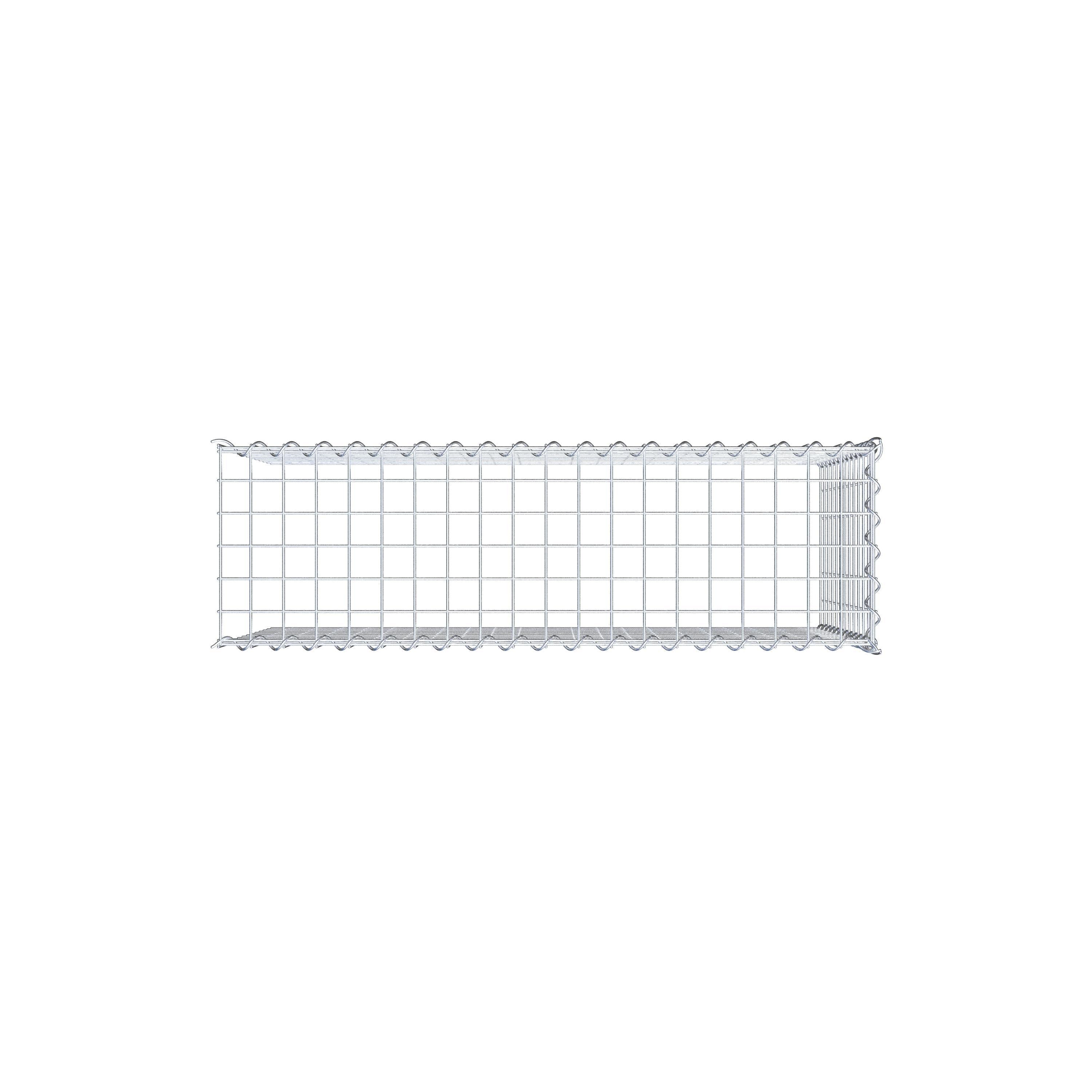 Gabião Tipo 4 100 cm x 60 cm x 30 cm (C x A x P), malhagem 5 cm x 5 cm, espiral