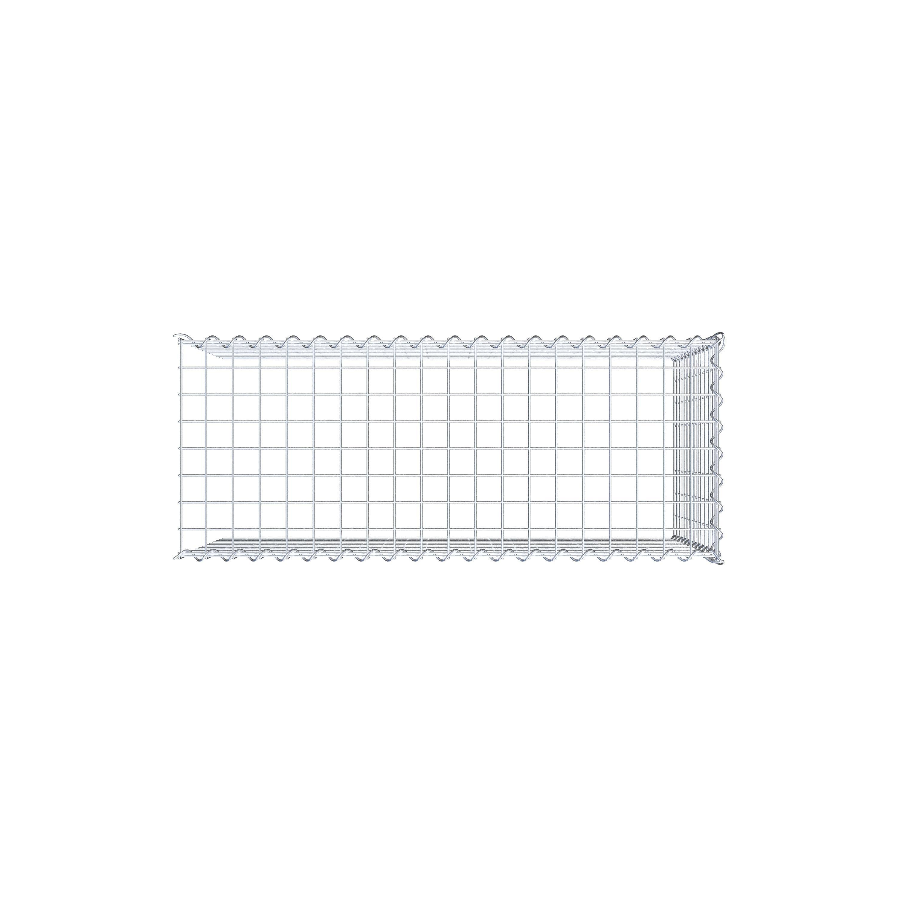 Gabião Tipo 4 100 cm x 60 cm x 40 cm (C x A x P), malhagem 5 cm x 5 cm, espiral