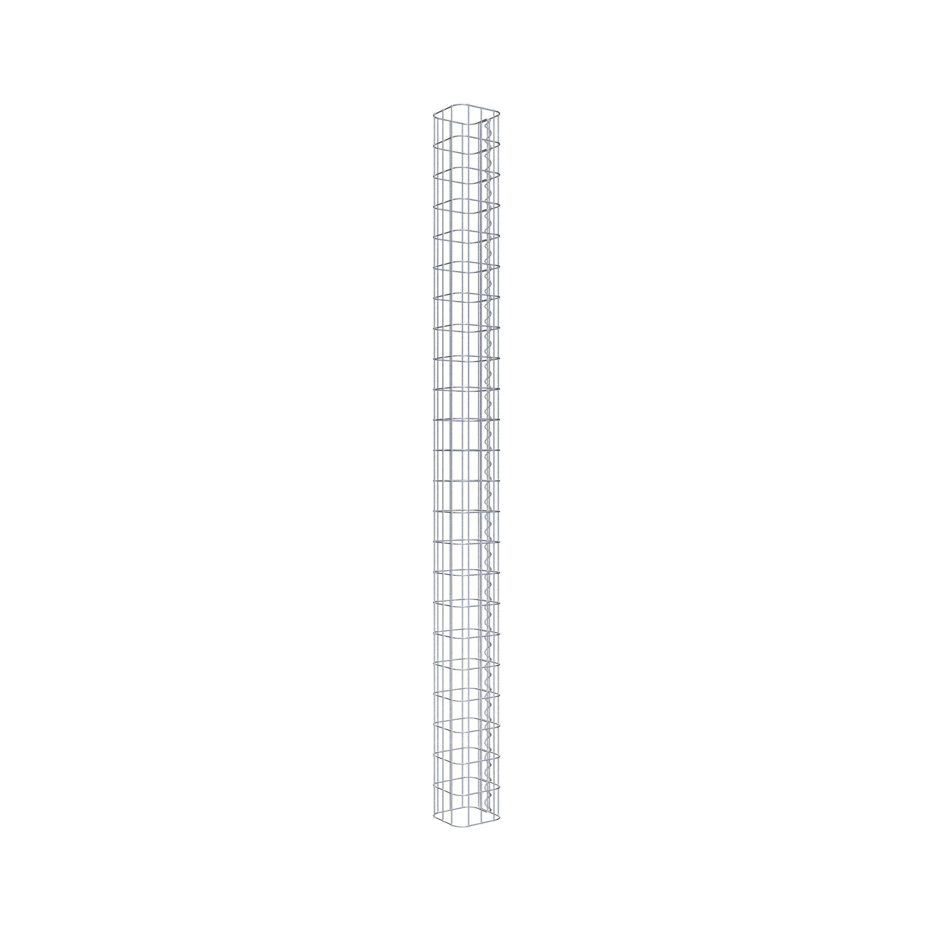 Colonne de gabion carrée 17 cm x 17 cm, 230 cm de hauteur, MW 5 cm x 10 cm